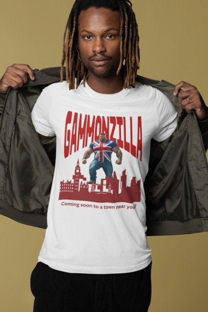 Gammonzilla Unisex Tee | Funny Graphic T-Shirt for Casual Wear, Gift for Comic Fans, Birthday Gift, Novelty Tee, Unique Humor Shirt