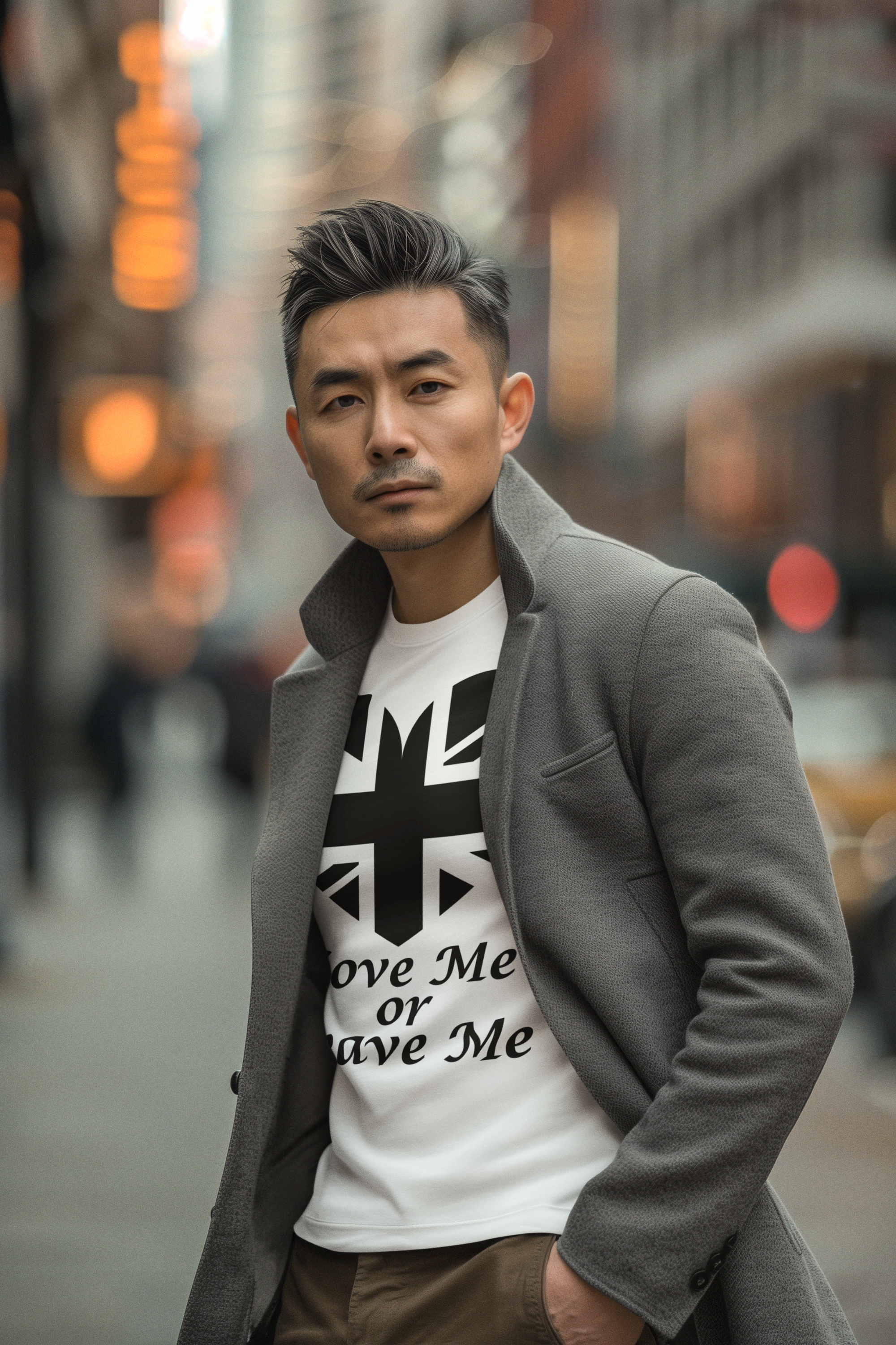 British Heart Long Sleeve Tee, Love Me or Leave Me Shirt, Unisex Graphic Tee, Casual Wear, Gift for Her, Gift for Him