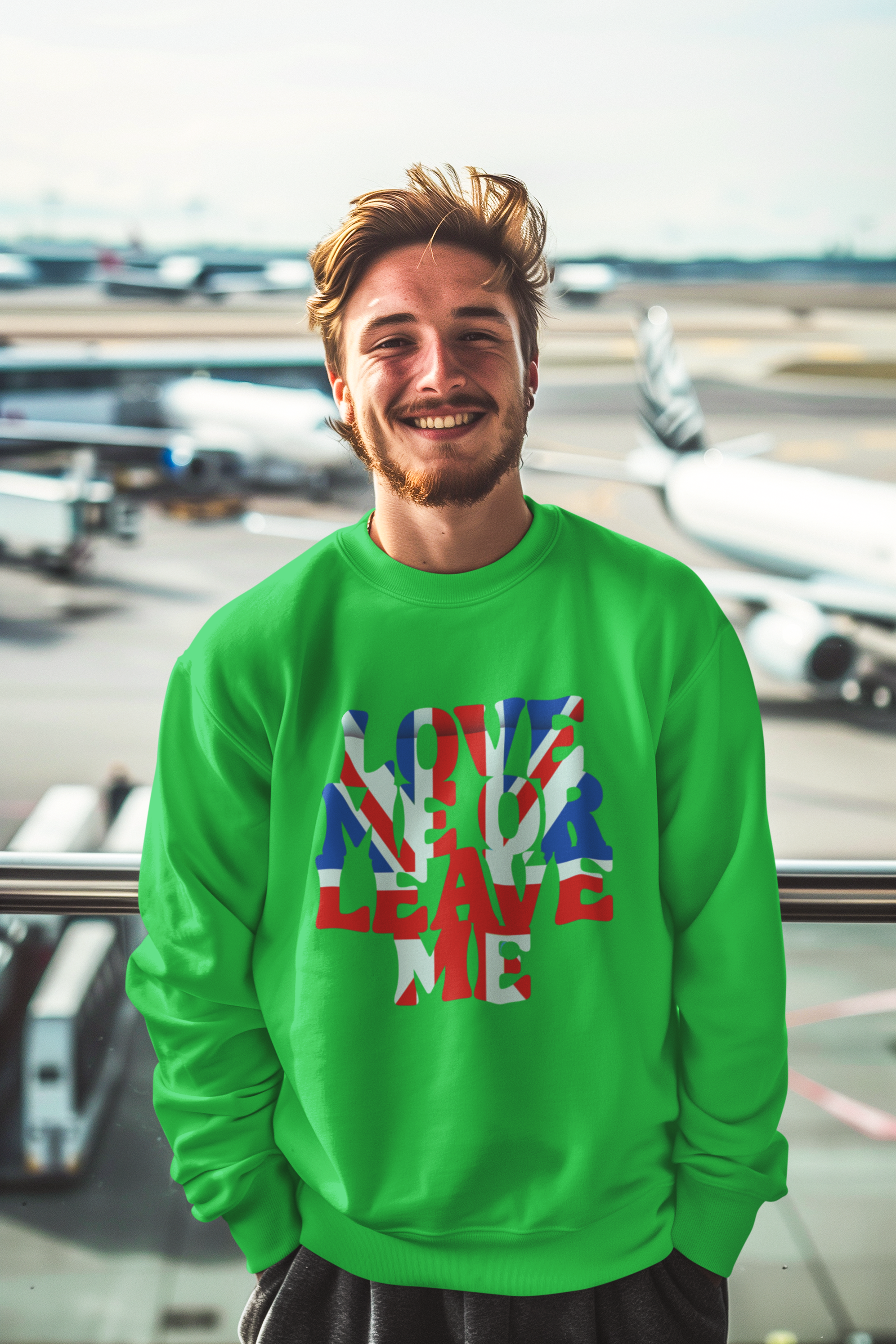 Union Jack Love Sweatshirt, British Pride, Unisex Clothing, Cozy Gift, Fall Fashion, Casual Wear, Travel Souvenir