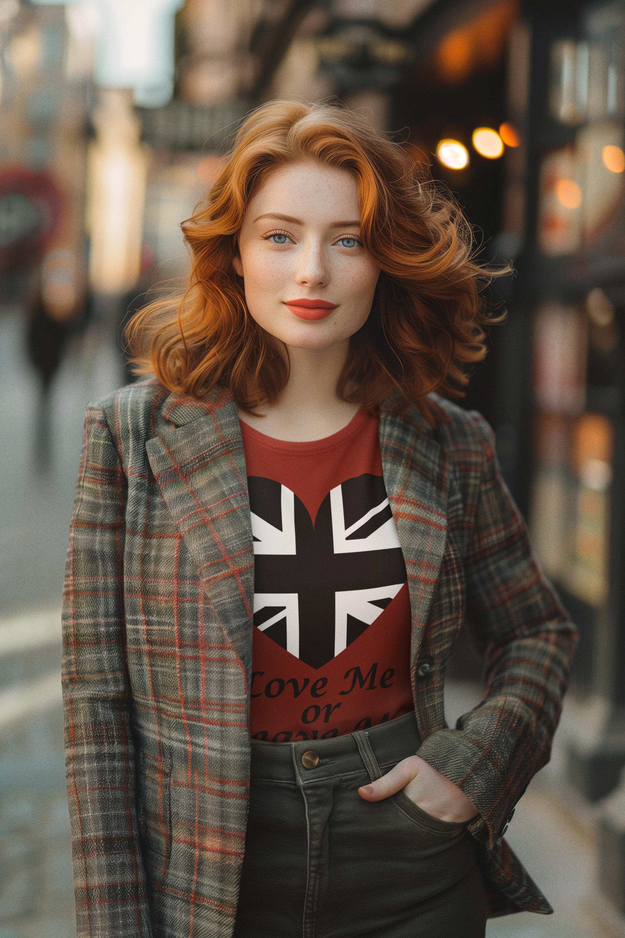 British Heart Long Sleeve Tee, Love Me or Leave Me Shirt, Unisex Graphic Tee, Casual Wear, Gift for Her, Gift for Him