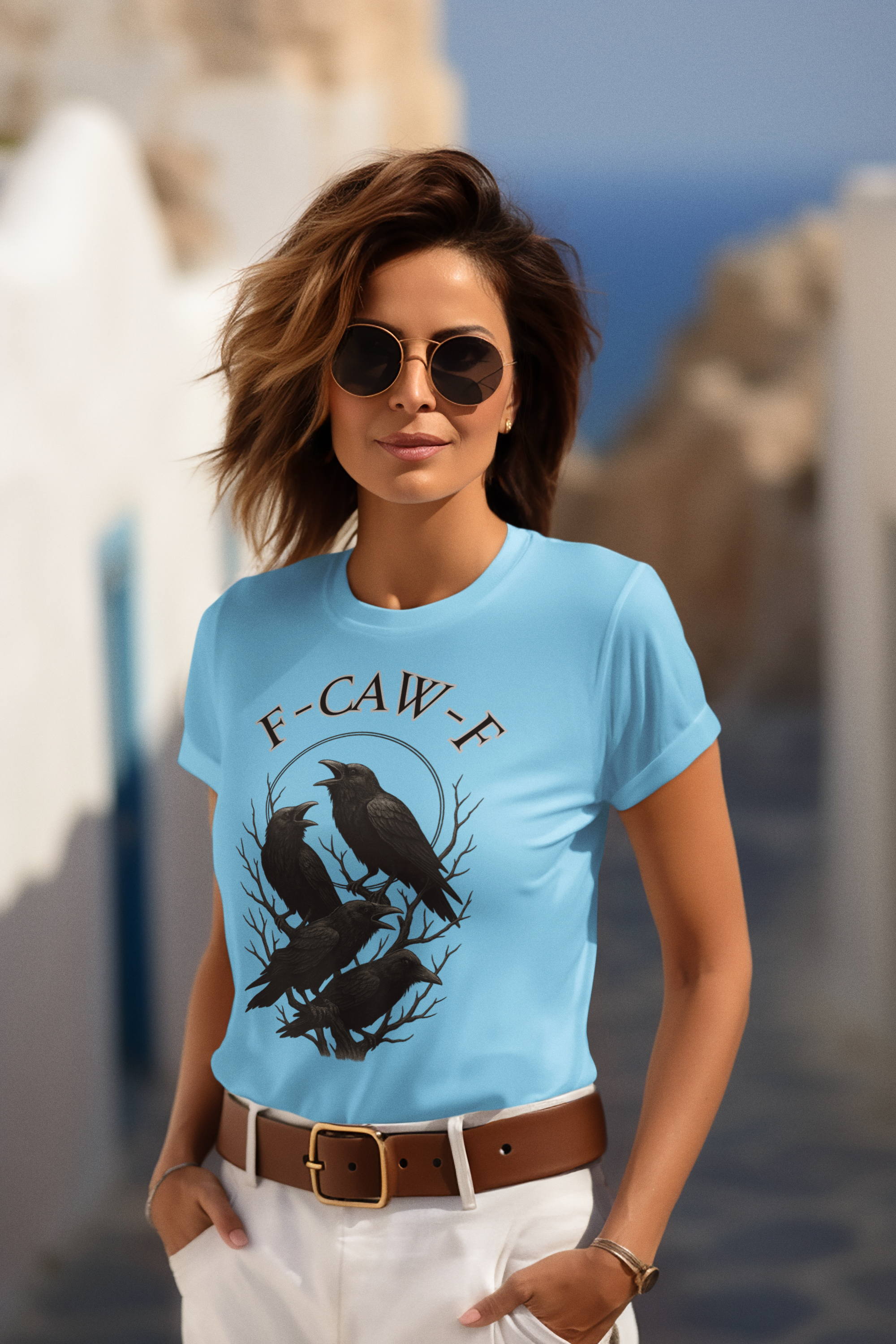 Cawing Crows T-Shirt, Bird Lover Tee, Funny Gift for Nature Enthusiasts, Casual Wear, Halloween Apparel, Unique Bird Shirt