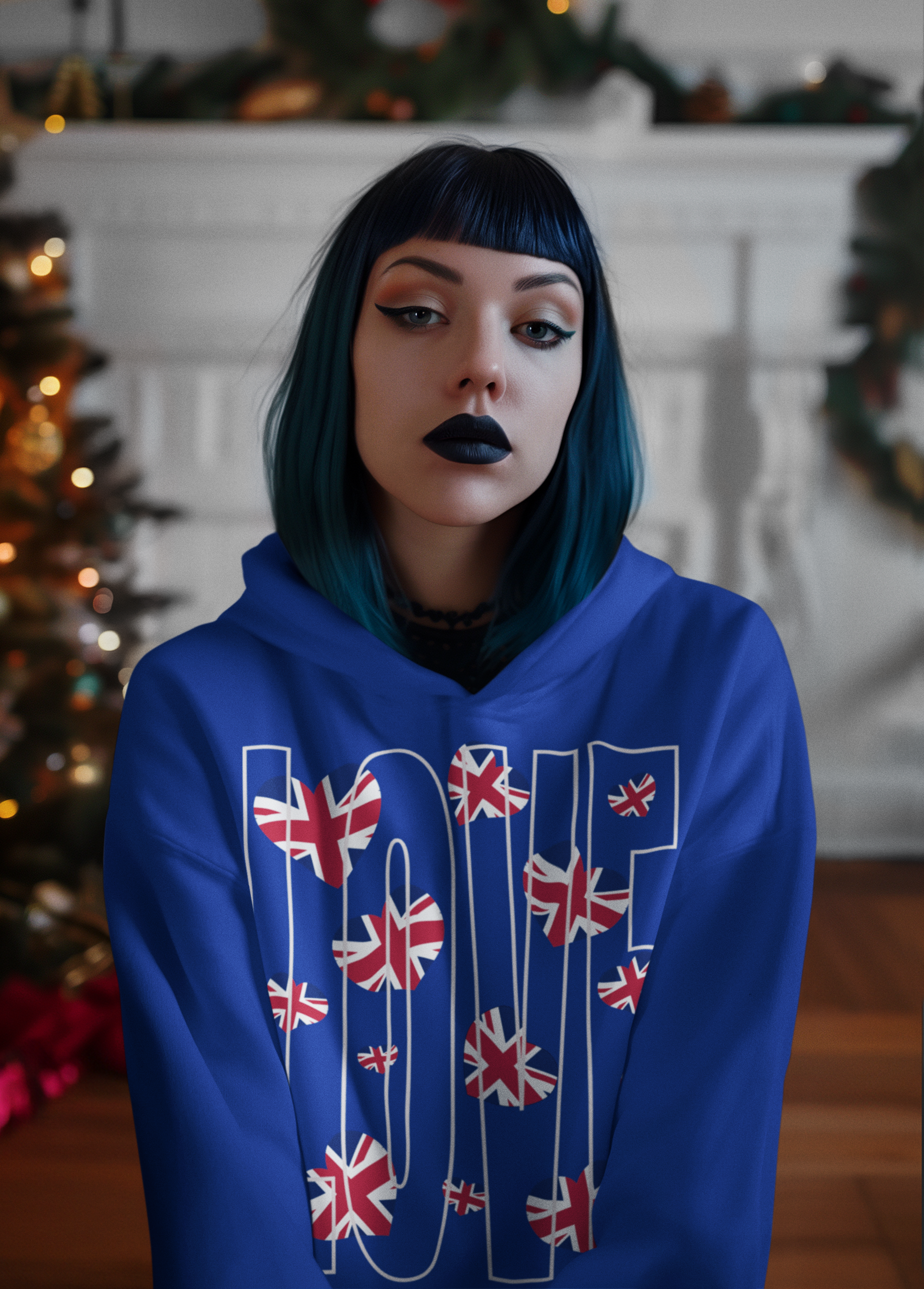 British Hearts Unisex College Hoodie, Cozy Fashion Pullover, UK Pride Apparel, Perfect Gift for Students, Casual Wear
