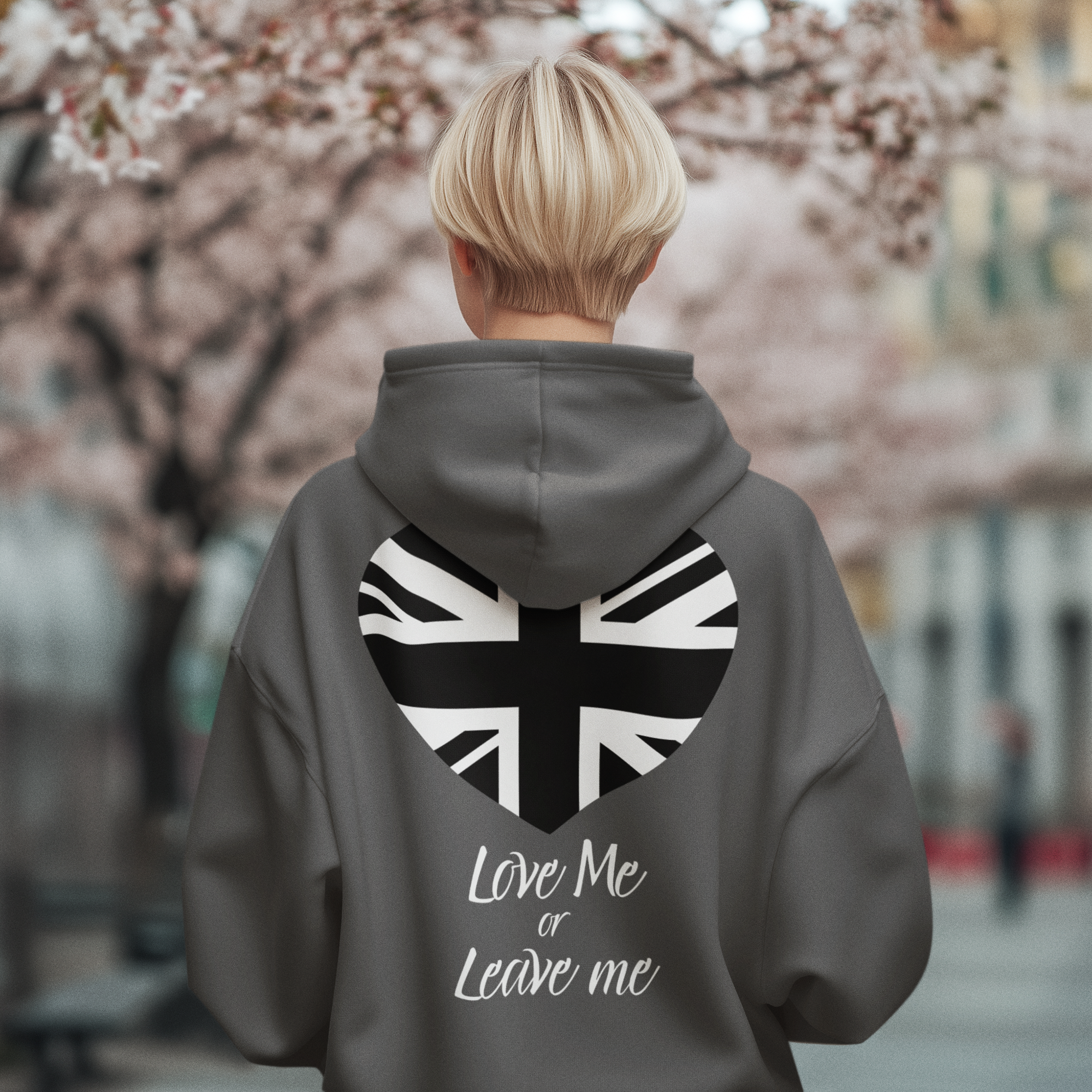 Patriotic Union Jack Love Zip Hoodie | Perfect Gift for Travelers, Fall Fashion, Casual Wear, British Pride, Love Theme