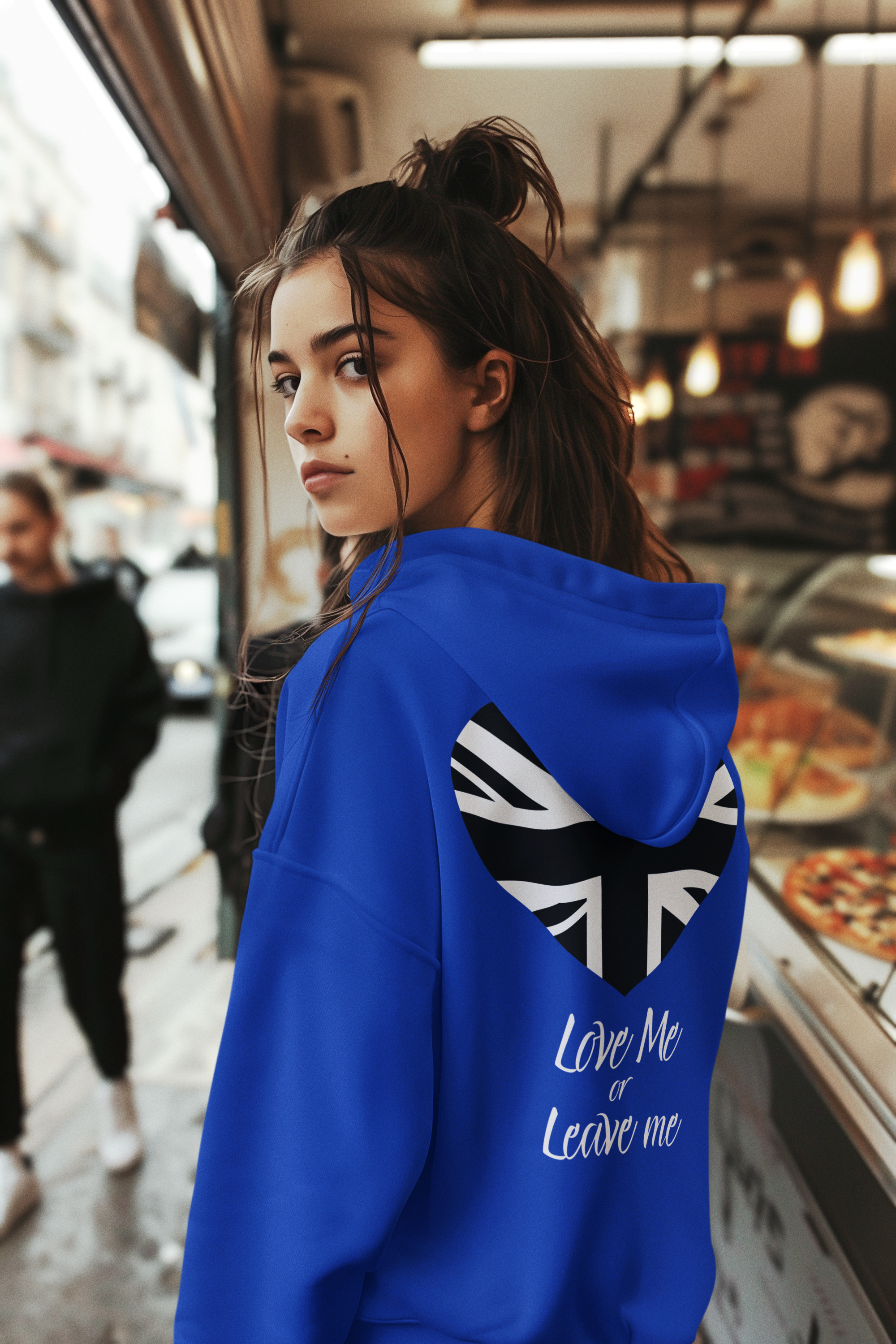 Patriotic Union Jack Love Zip Hoodie | Perfect Gift for Travelers, Fall Fashion, Casual Wear, British Pride, Love Theme