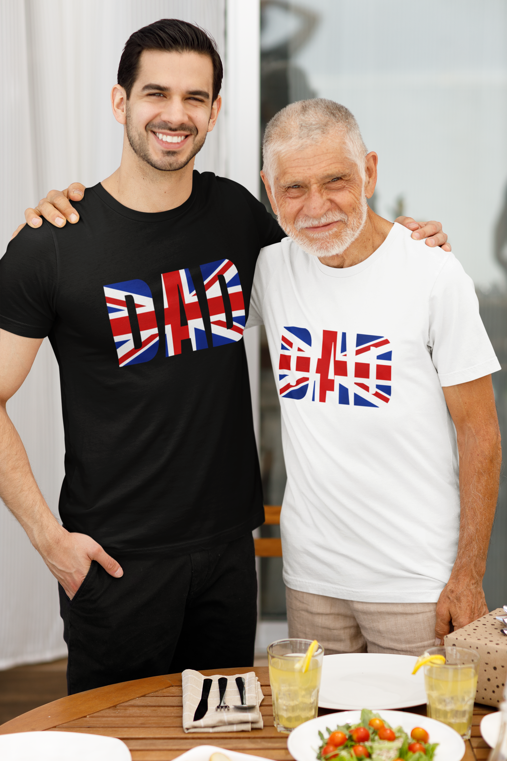 British Flag Dad Tee - Perfect for Father's Day, Casual Wear, Gifts for Dads, Patriotic Fashion, Family Outings