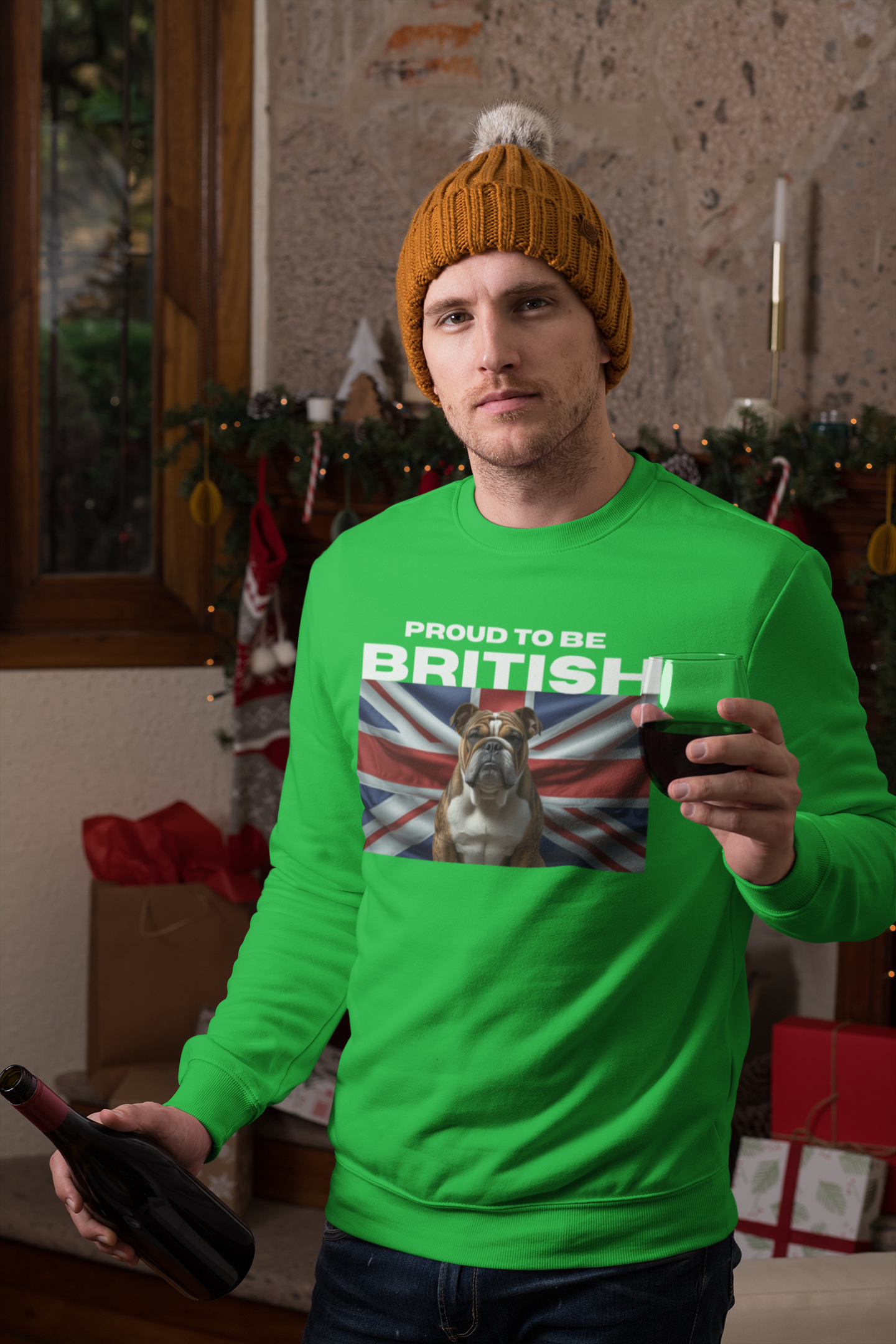 British Bulldog Sweatshirt, Cozy Unisex Sweatshirt, Dog Lover Gift, Casual Wear, Perfect for Pet Owners, Ideal for Everyday Style
