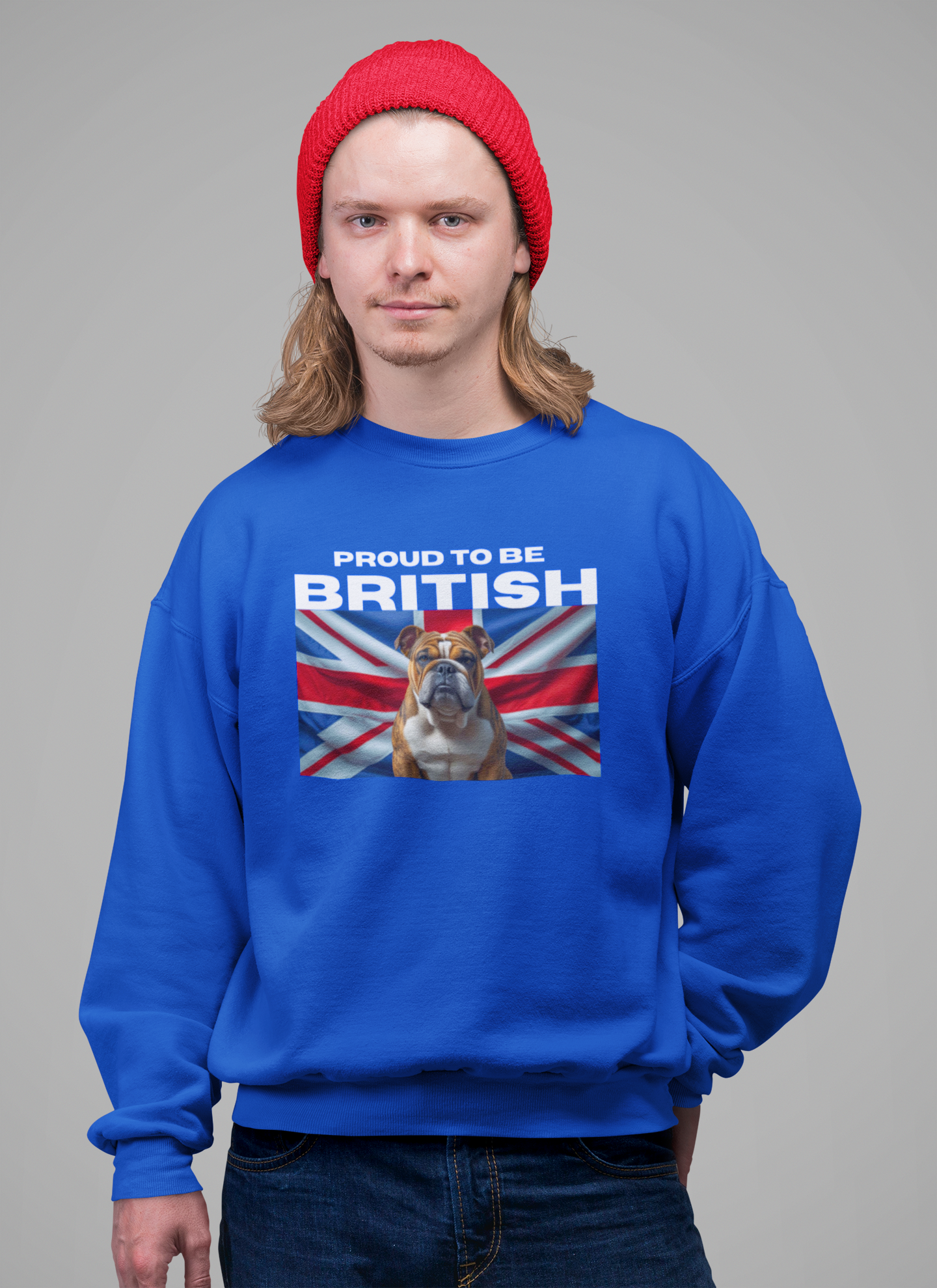 British Bulldog Sweatshirt, Cozy Unisex Sweatshirt, Dog Lover Gift, Casual Wear, Perfect for Pet Owners, Ideal for Everyday Style