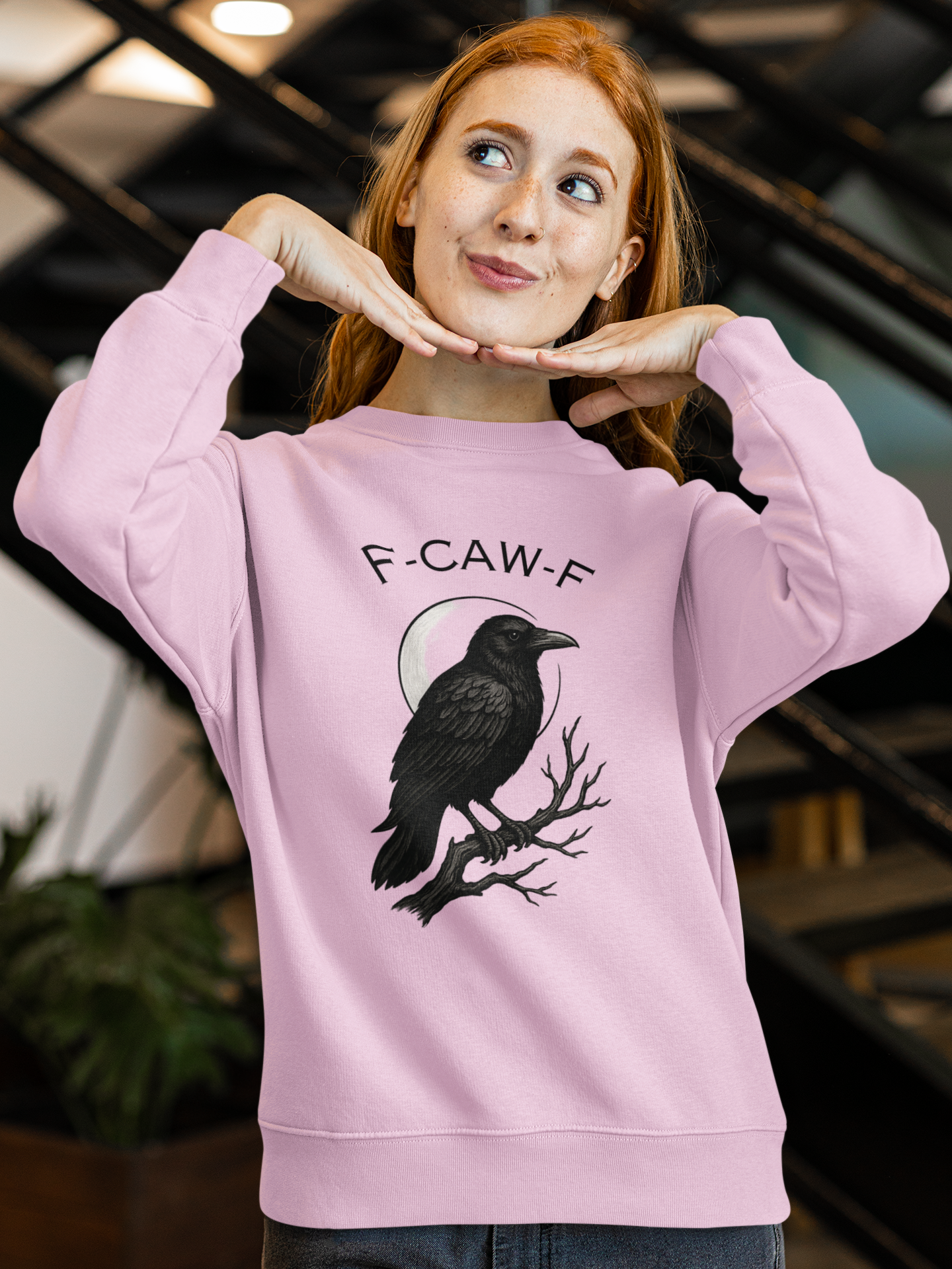 Mystical Raven Sweatshirt - Fall Fashion, Casual Loungewear, Unique Gift, Halloween Apparel, Unisex Style