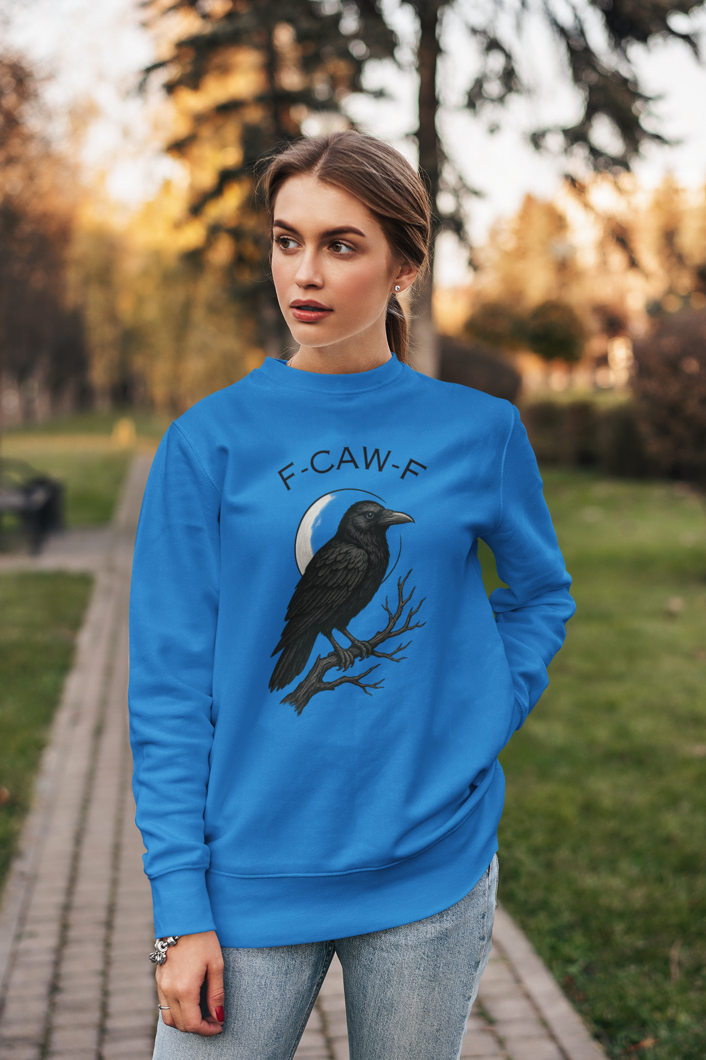 Mystical Raven Sweatshirt - Fall Fashion, Casual Loungewear, Unique Gift, Halloween Apparel, Unisex Style