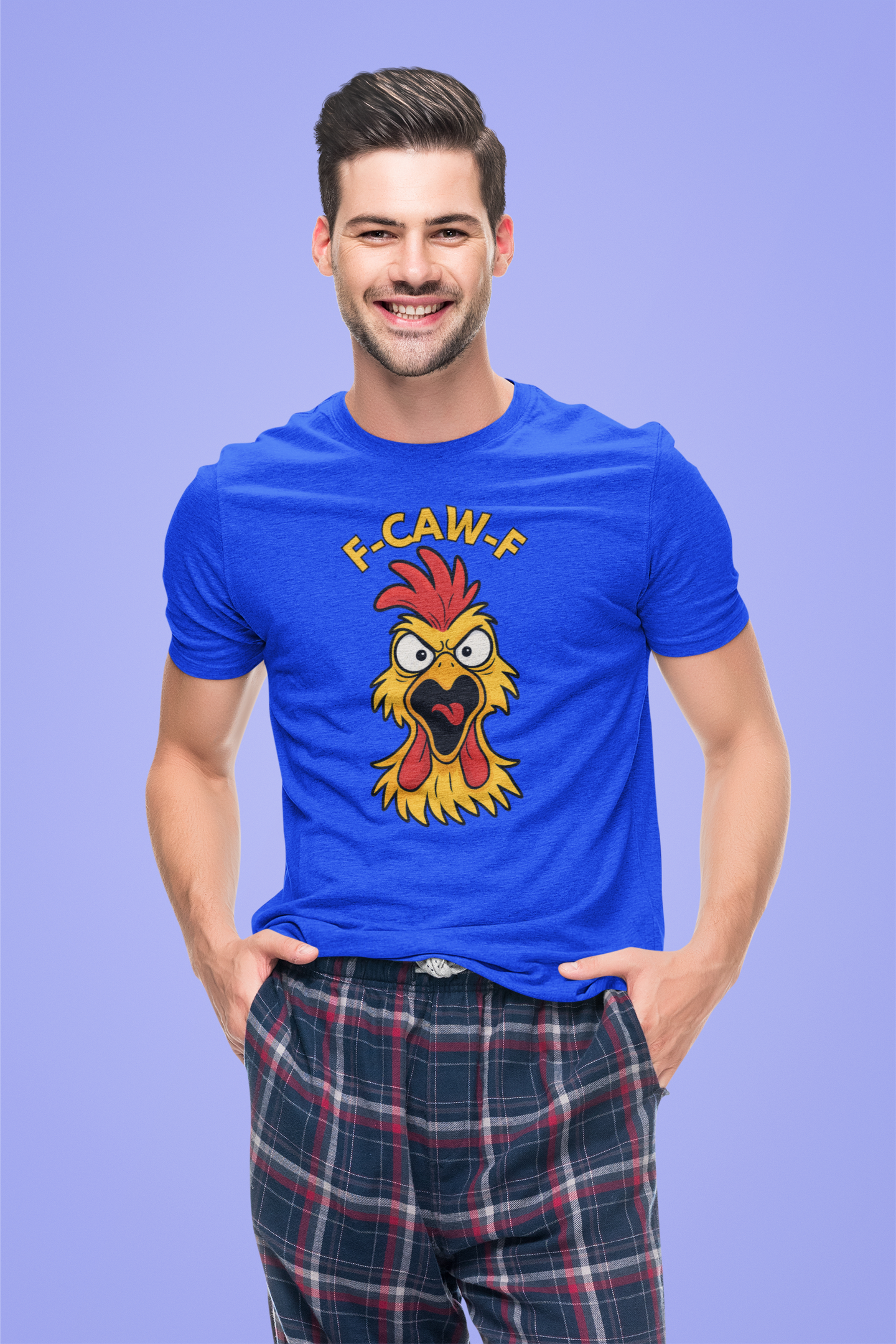 F-Caw-F Funny Chicken Tee for Poultry Lovers, Humor T-Shirt, Gift for Chicken Enthusiasts, Animal Rights, Casual Wear, Farmhouse Style