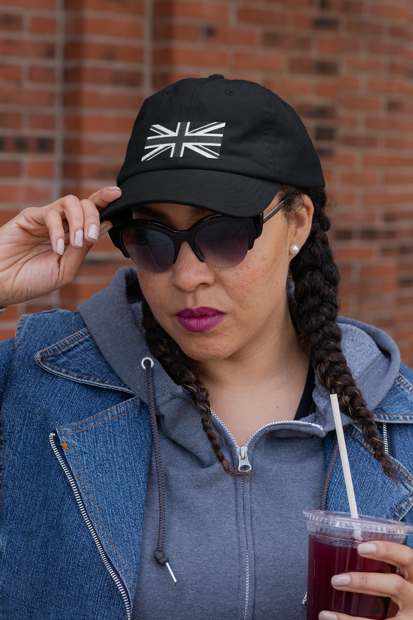 British Union Jack Love me or Leave me cap. Unisex hat for the patriotic