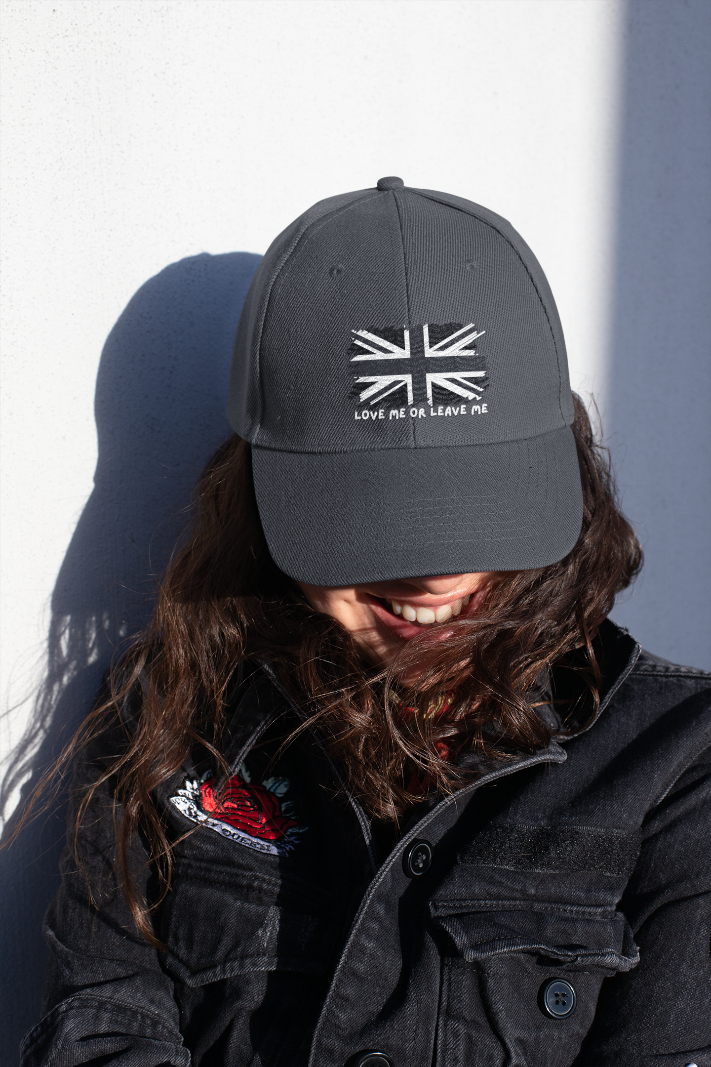 Embroidered Umion Jack Love Me or leave me Patriotic cap