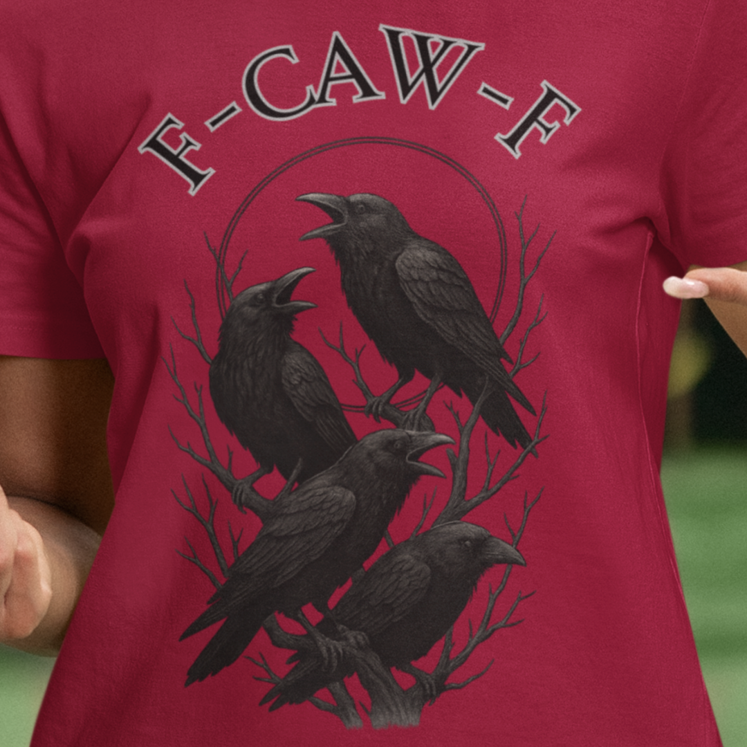 Cawing Crows T-Shirt, Bird Lover Tee, Funny Gift for Nature Enthusiasts, Casual Wear, Halloween Apparel, Unique Bird Shirt