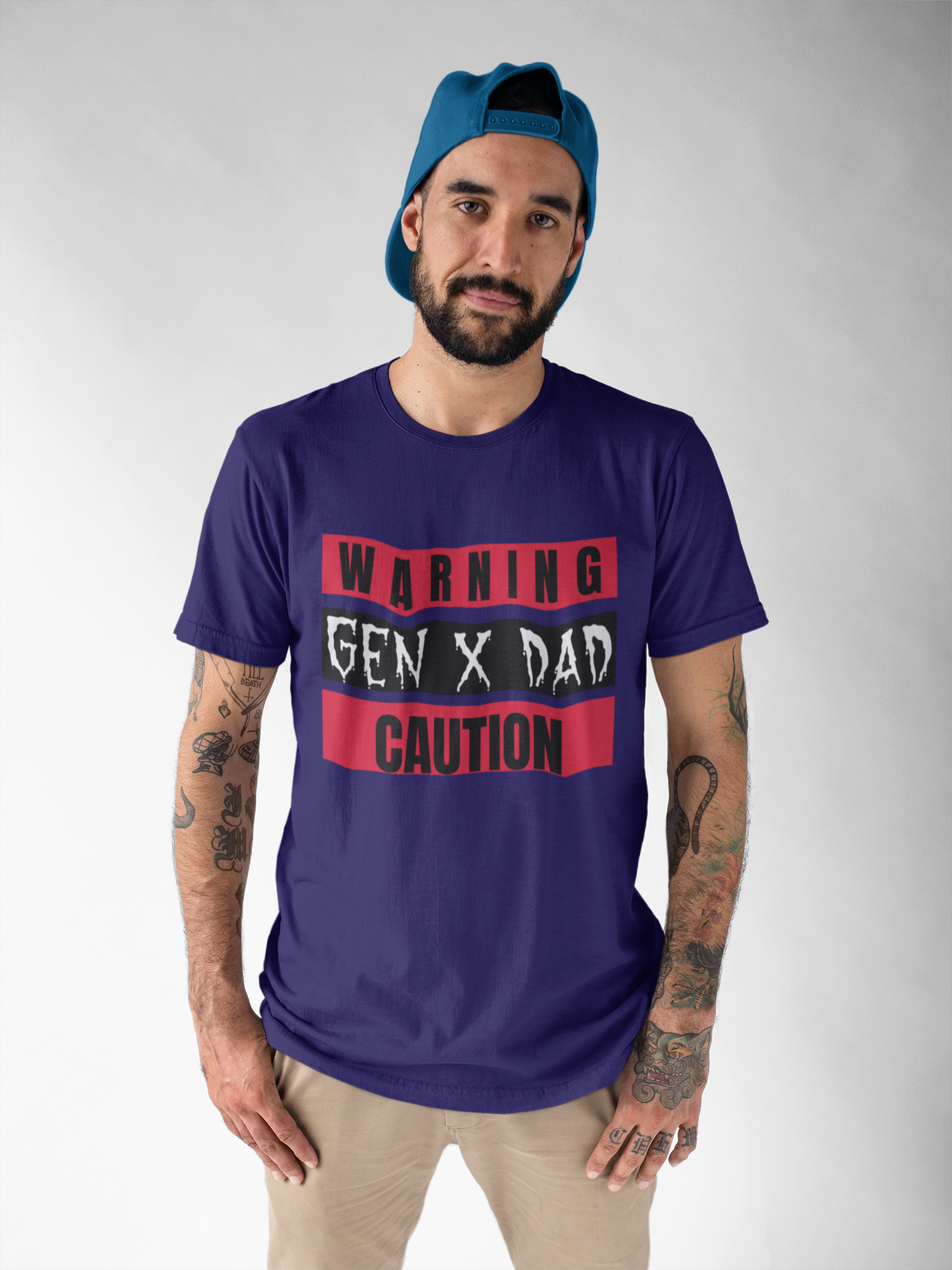 Caution Gen X Dad Tee - Funny Unisex Jersey Short Sleeve Shirt, Gift for Father's Day, Birthday, Dad Humor, Casual Wear, Parenting