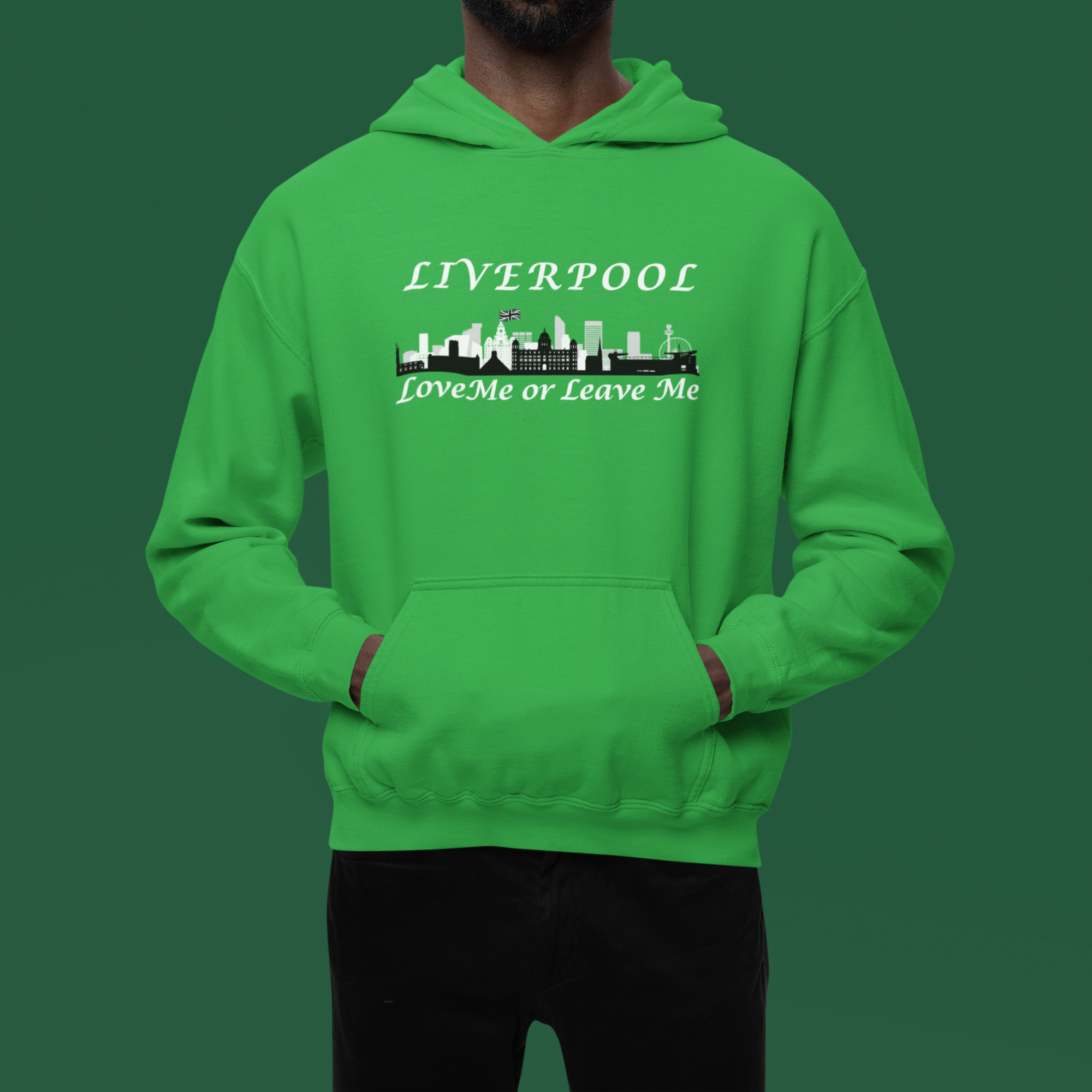 Liverpool Skyline College Hoodie - Love Me or Leave Me, Comfortable Unisex Sweatshirt, Perfect Gift for Students, Casual Wear