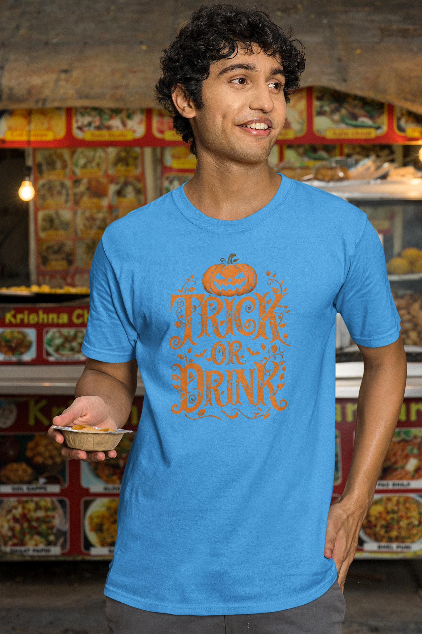 Halloween Trick or Drink Tee, Unisex Party Shirt, Fall Festival Apparel, Spooky Season Clothing, Autumn Celebration Top