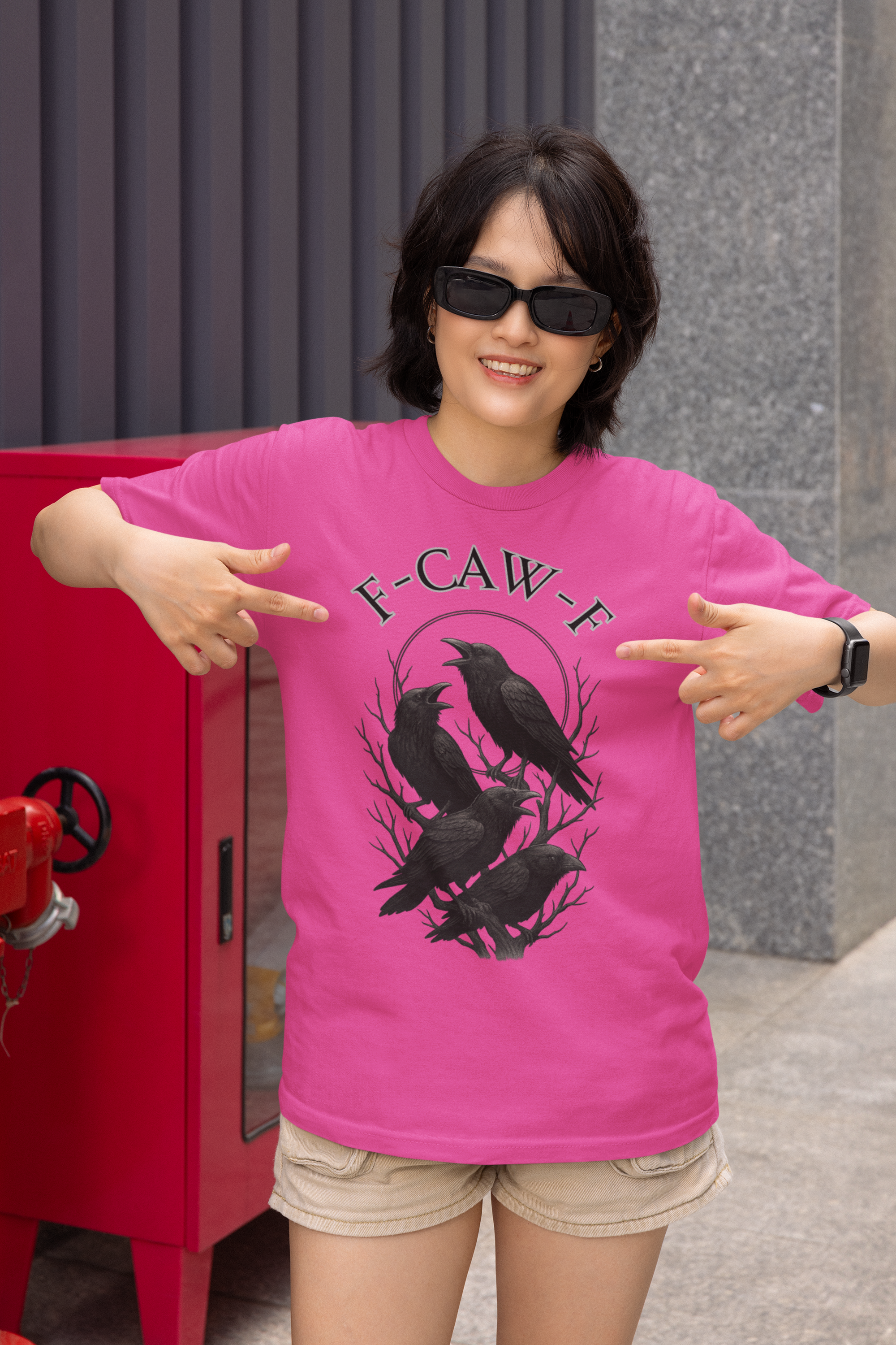 Cawing Crows T-Shirt, Bird Lover Tee, Funny Gift for Nature Enthusiasts, Casual Wear, Halloween Apparel, Unique Bird Shirt