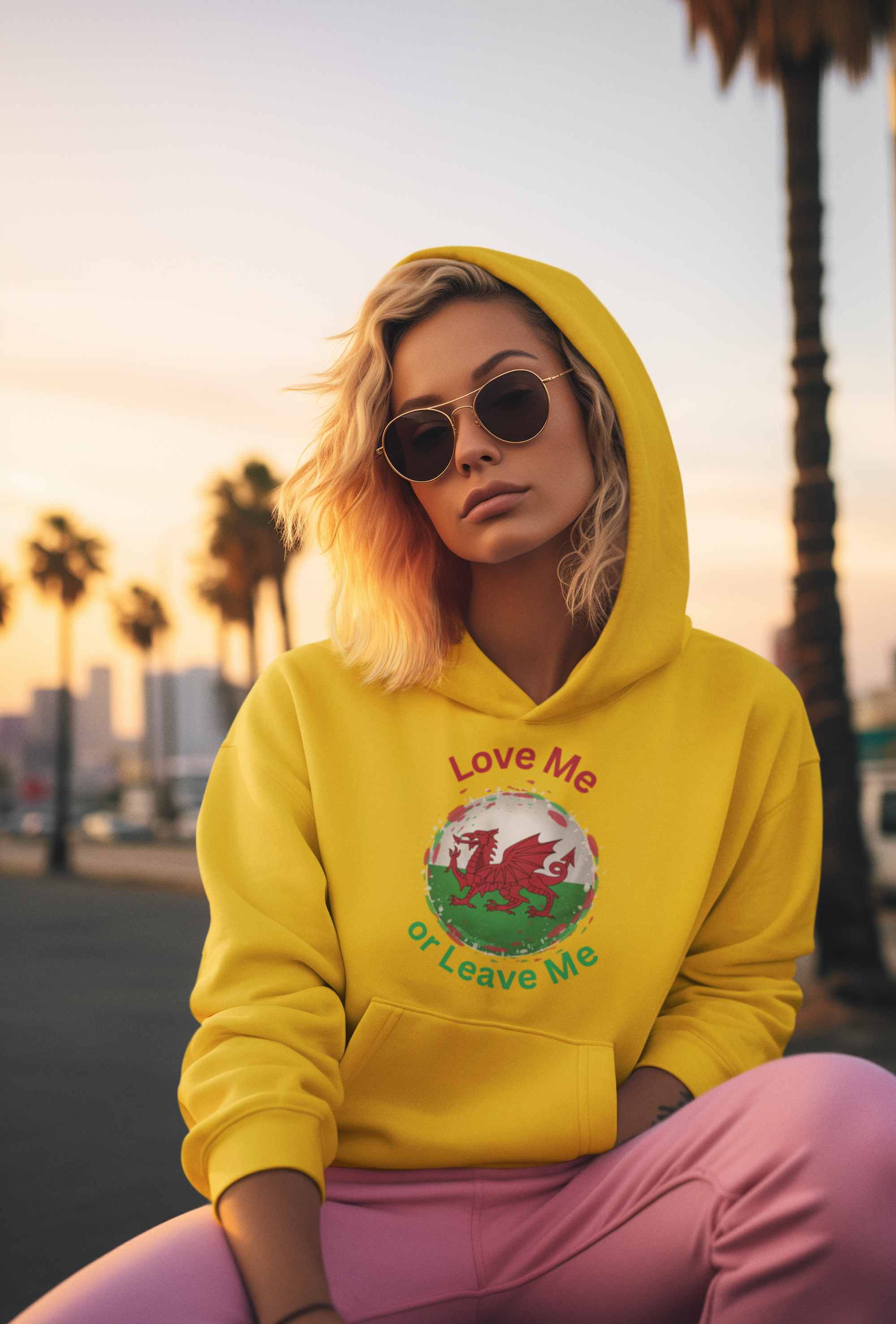 Welsh Pride Hoodie, Cozy College Sweatshirt, Unisex Hoodie, Love Me or Leave Me Apparel, Casual Gift for Students