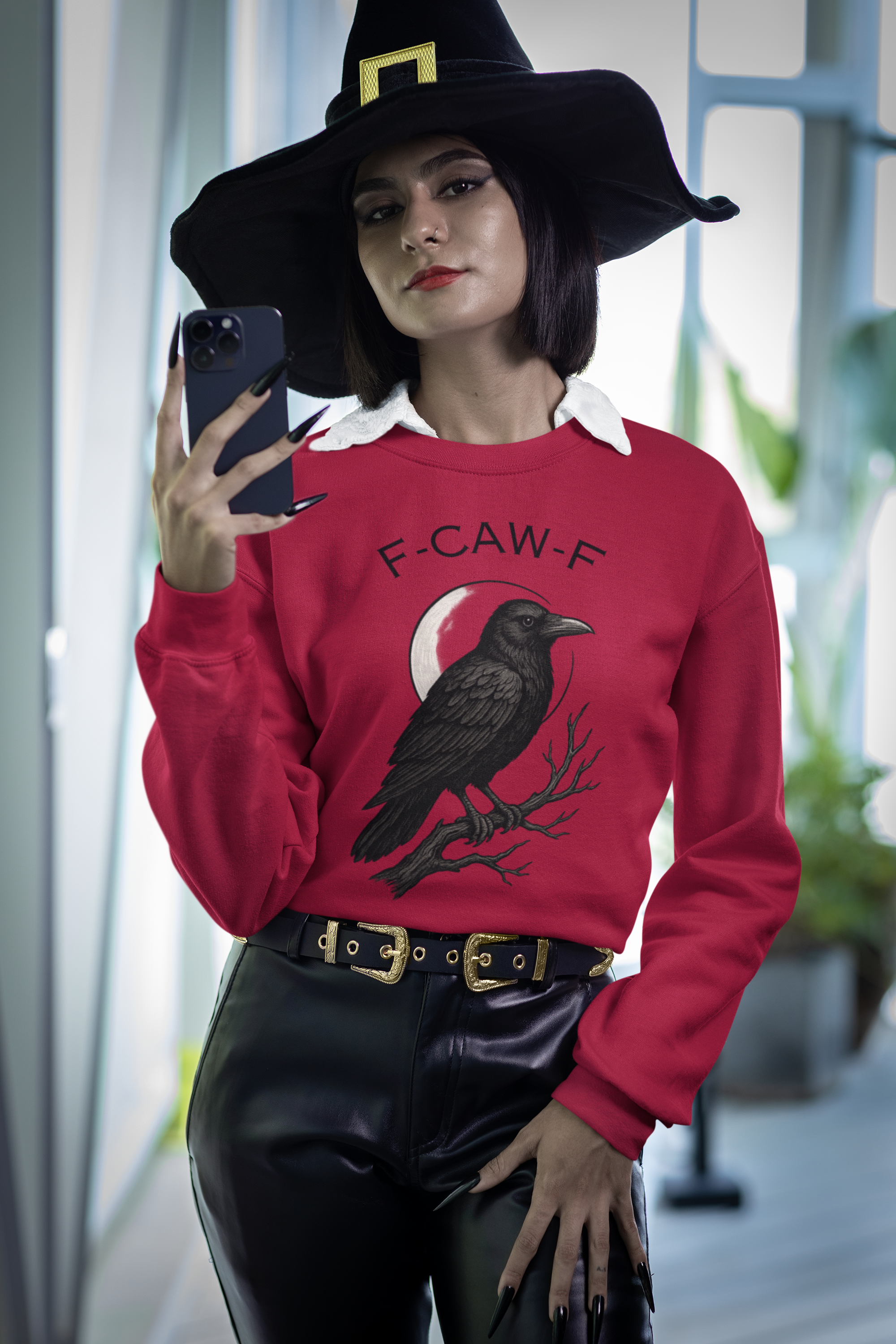 Mystical Raven Sweatshirt - Fall Fashion, Casual Loungewear, Unique Gift, Halloween Apparel, Unisex Style