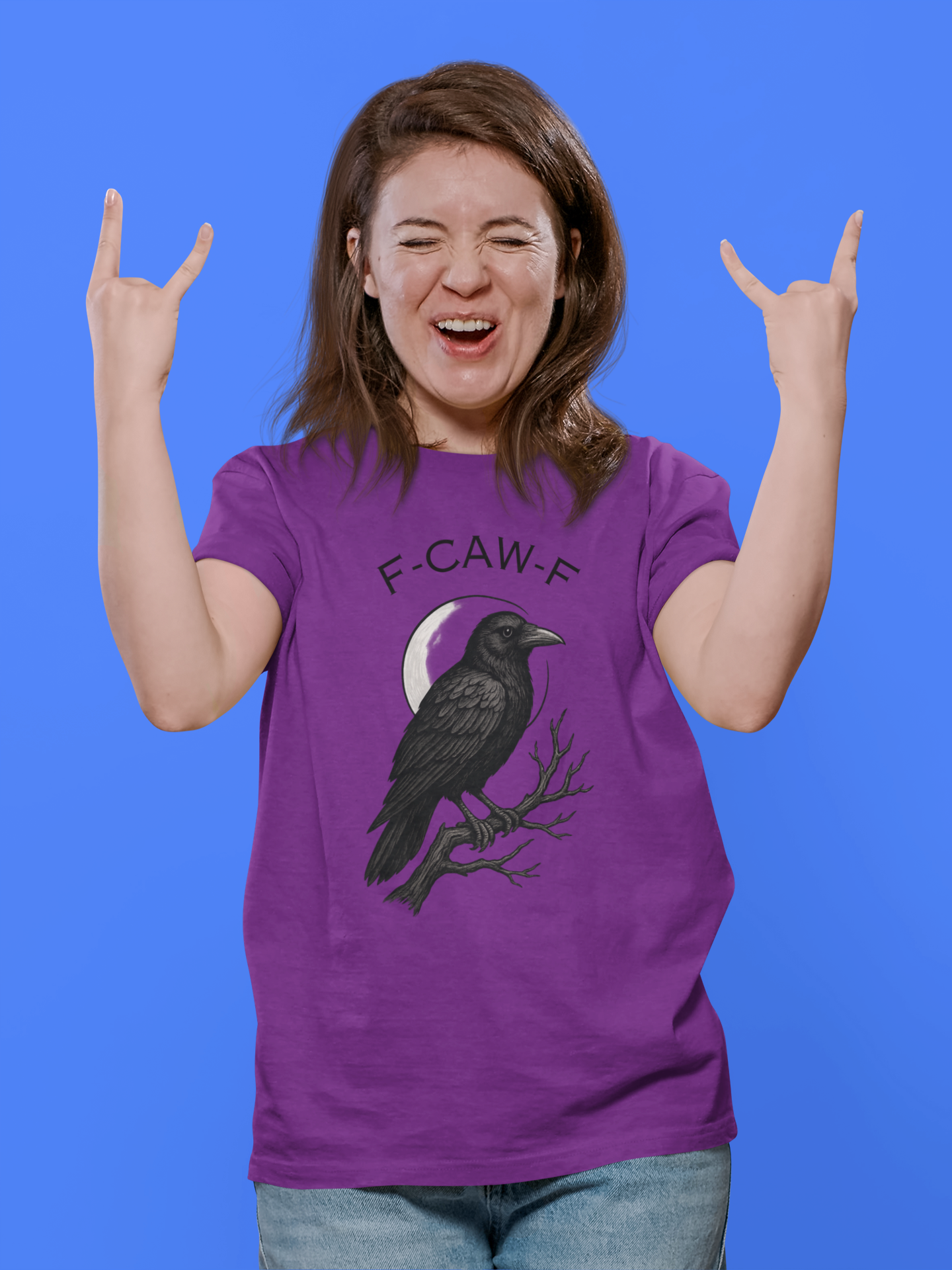 Caw-F Unisex Cotton Tee, Raven Shirt, Bird Lover Gift, Halloween Apparel, Nature T-Shirt, Unique Graphic Tee
