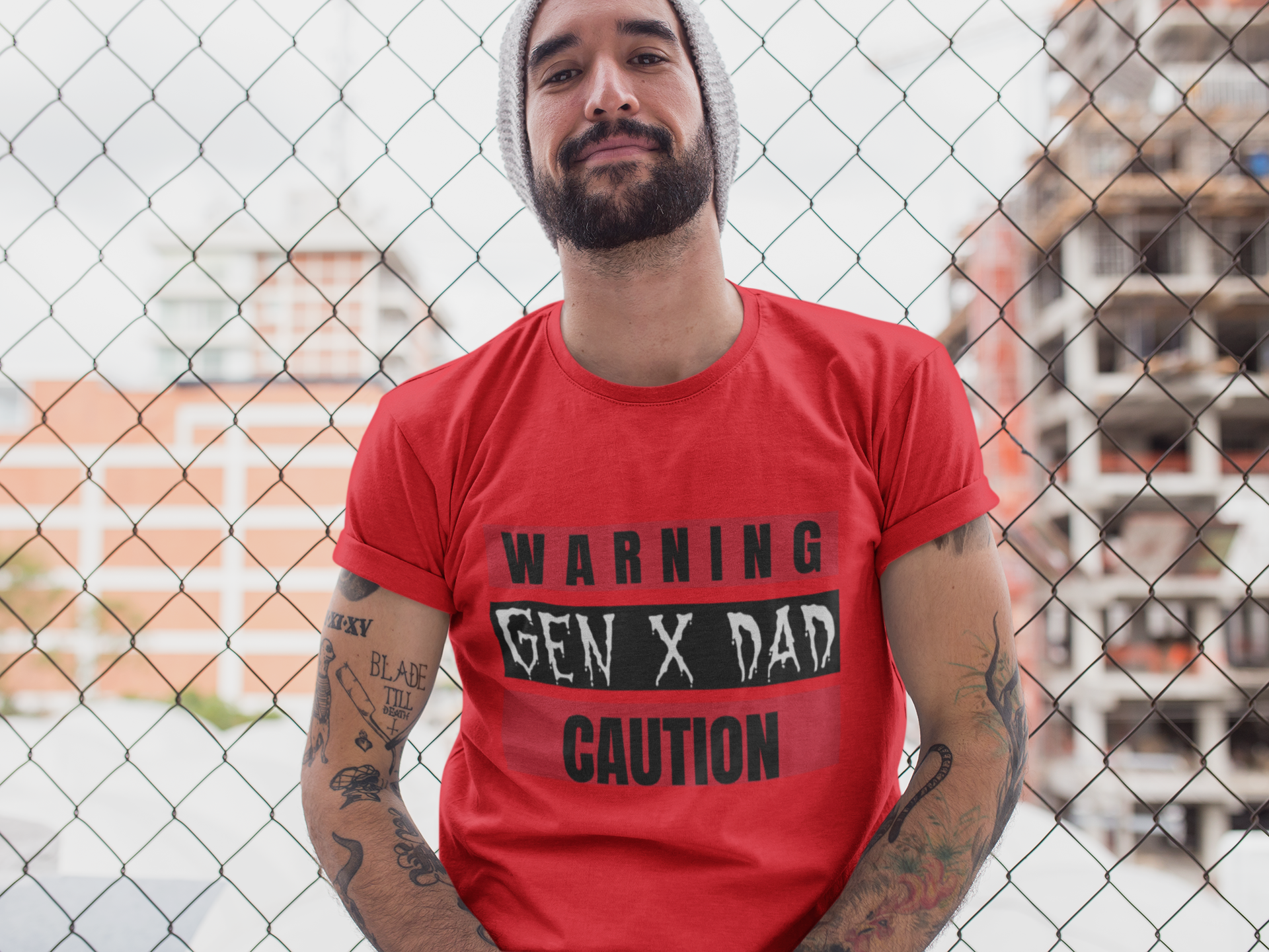 Caution Gen X Dad Tee - Funny Unisex Jersey Short Sleeve Shirt, Gift for Father's Day, Birthday, Dad Humor, Casual Wear, Parenting