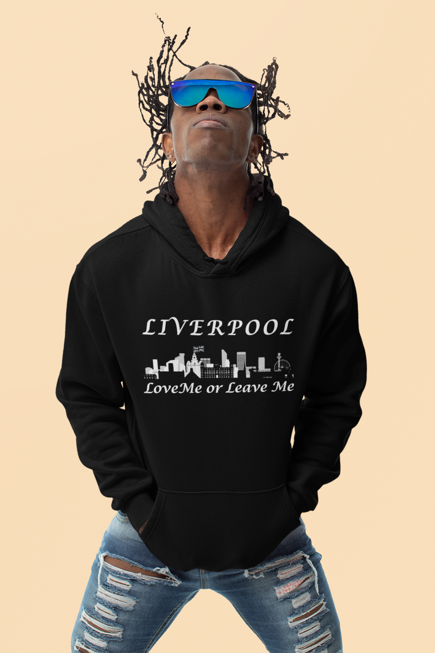 Liverpool Skyline College Hoodie - Love Me or Leave Me, Comfortable Unisex Sweatshirt, Perfect Gift for Students, Casual Wear