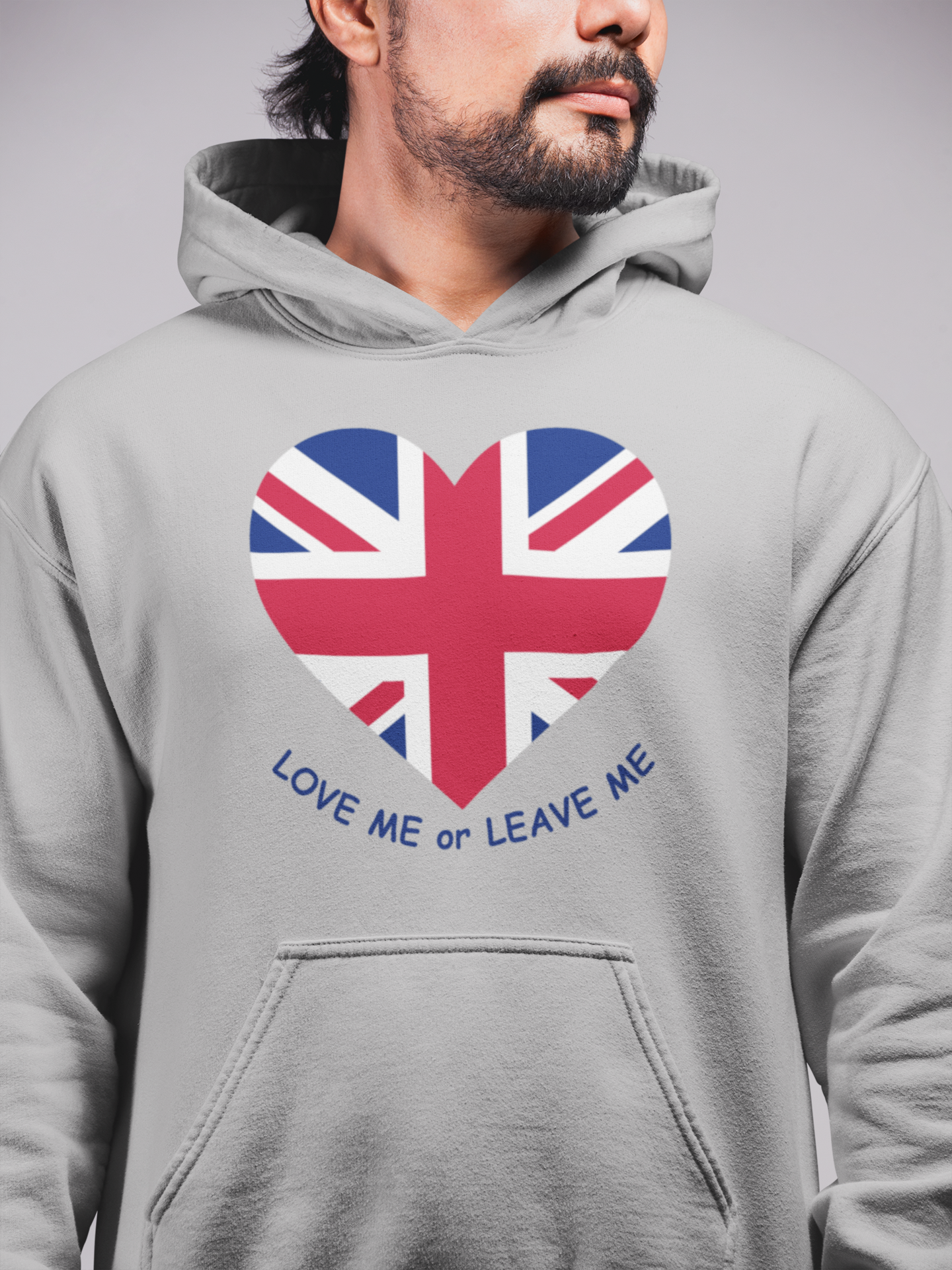 Unisex College Hoodie with British Heart Design, Cozy Casual Wear, Perfect for Gifts, College Events, and Everyday Style