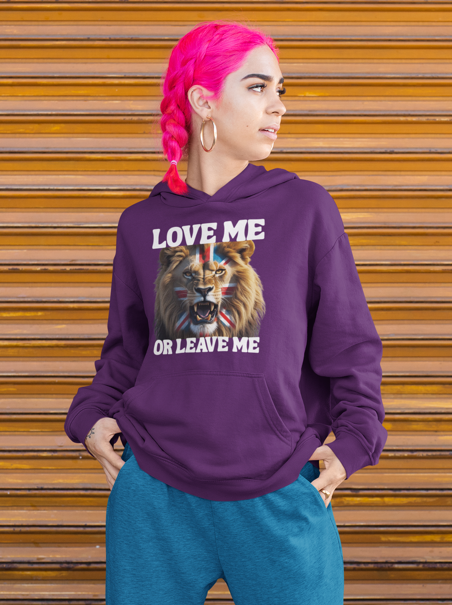 Bold Lion Print Unisex College Hoodie | Statement Sweatshirt for Students | Gift for Animal Lovers | Trendy Casual Wear | Hooded Pullover