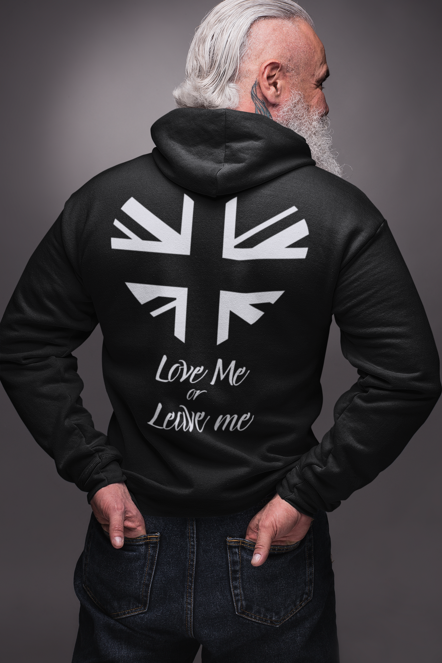 Patriotic Union Jack Love Zip Hoodie | Perfect Gift for Travelers, Fall Fashion, Casual Wear, British Pride, Love Theme