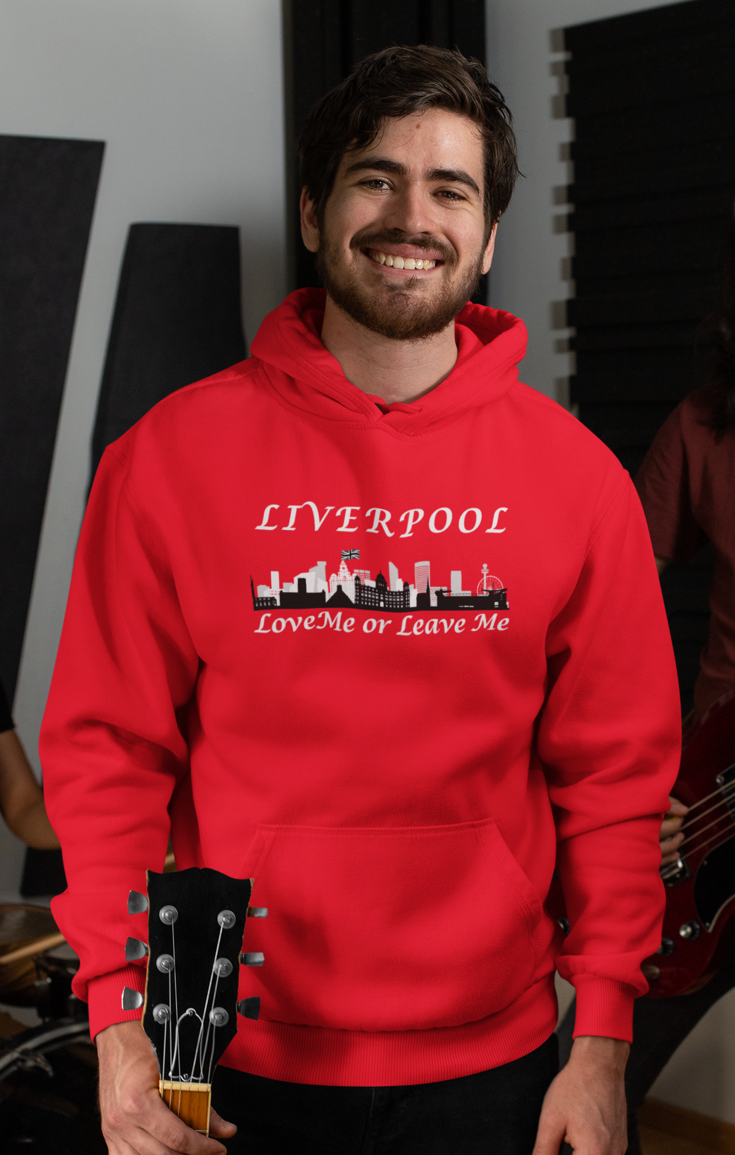 Liverpool Skyline College Hoodie - Love Me or Leave Me, Comfortable Unisex Sweatshirt, Perfect Gift for Students, Casual Wear