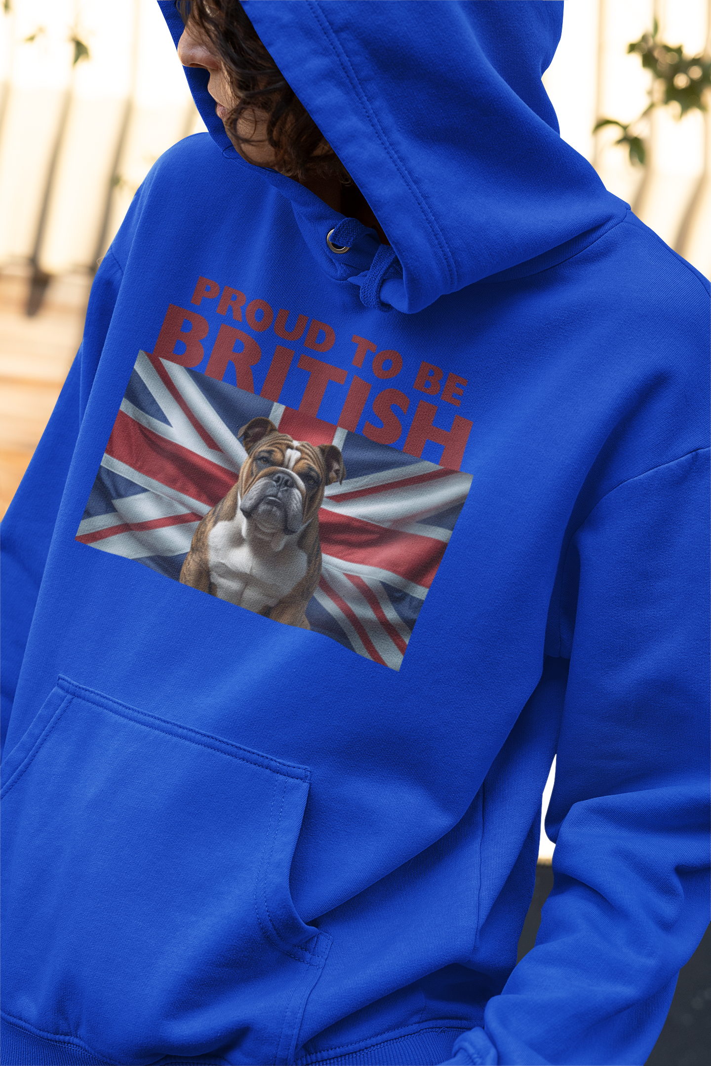 Proud to Be British Hoodie - Unisex College Sweatshirt, Ideal for Students, British Pride Apparel, Casual Wear, Gifts for Dog Lovers