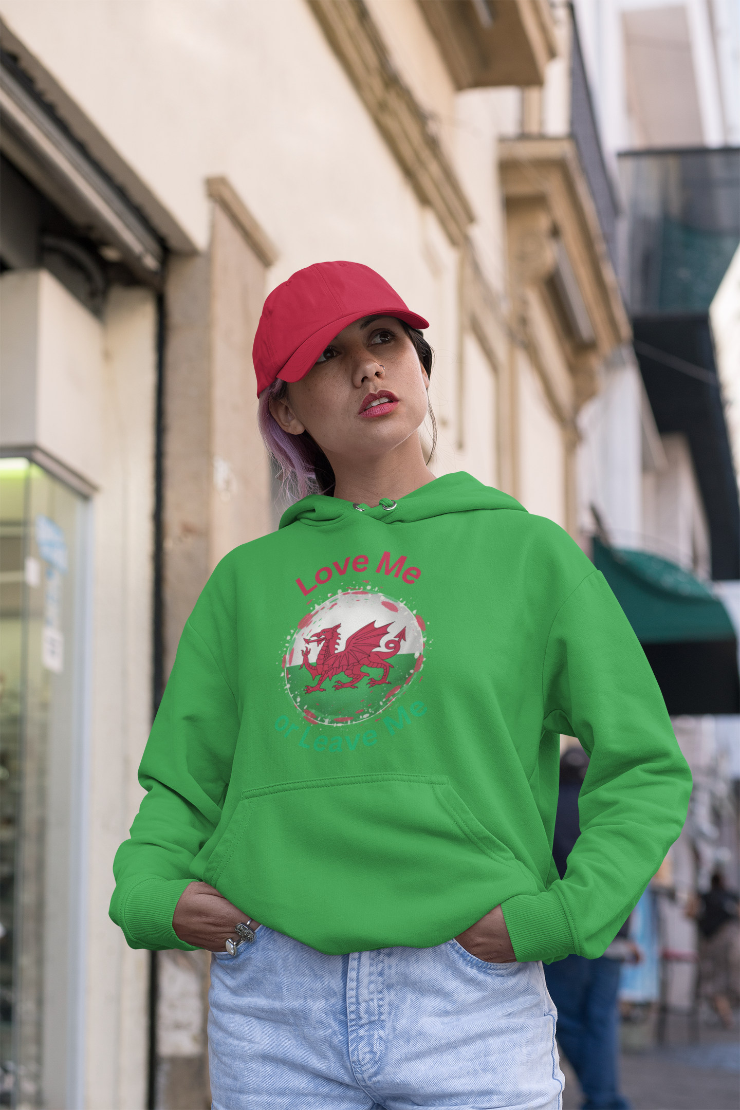 Welsh Pride Hoodie, Cozy College Sweatshirt, Unisex Hoodie, Love Me or Leave Me Apparel, Casual Gift for Students
