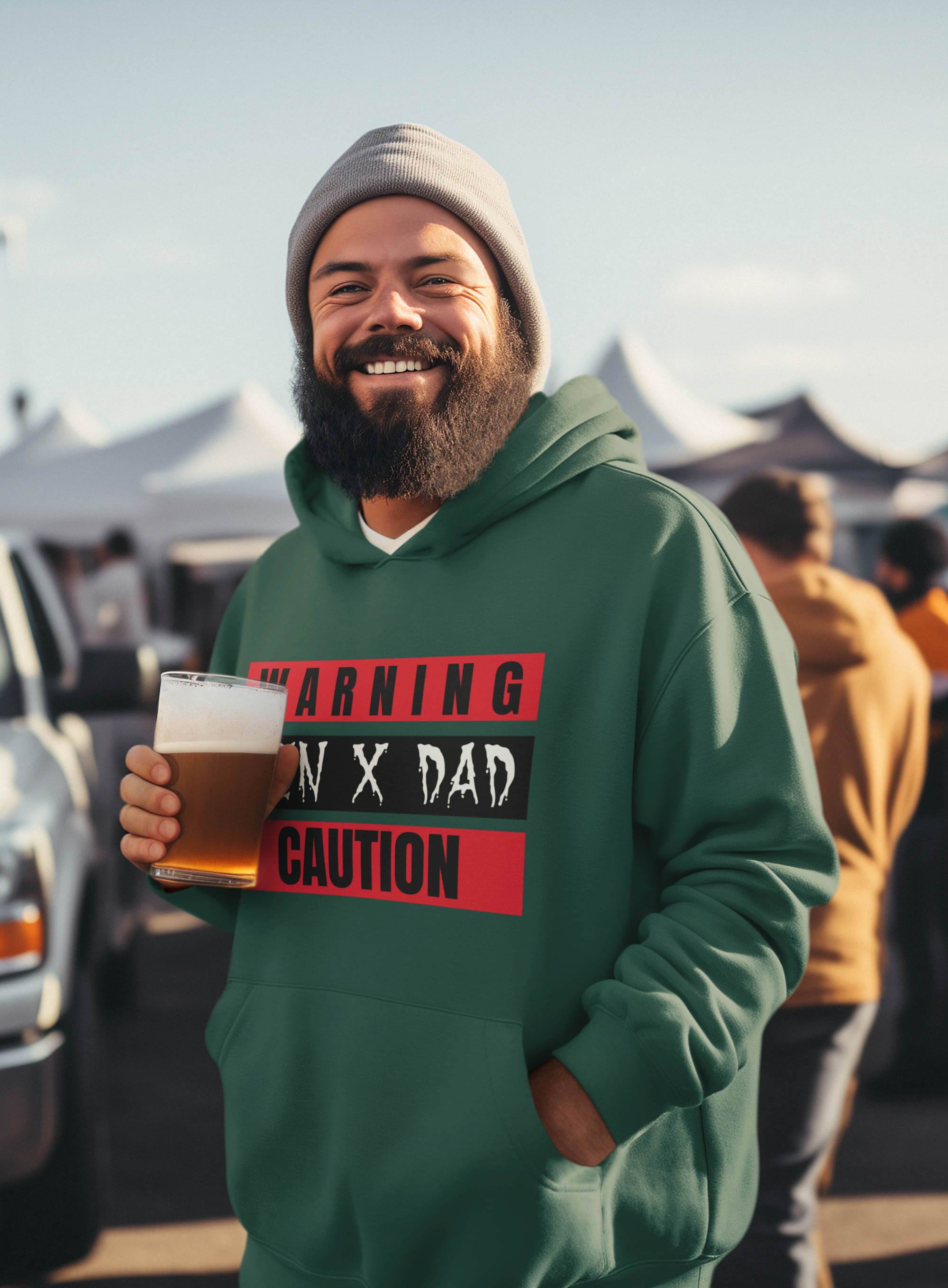 GEN X DAD Caution Hoodie, Funny Fathers Day Gift, Unisex Hoodie, Casual Weekend Wear, Dad Humour Apparel.