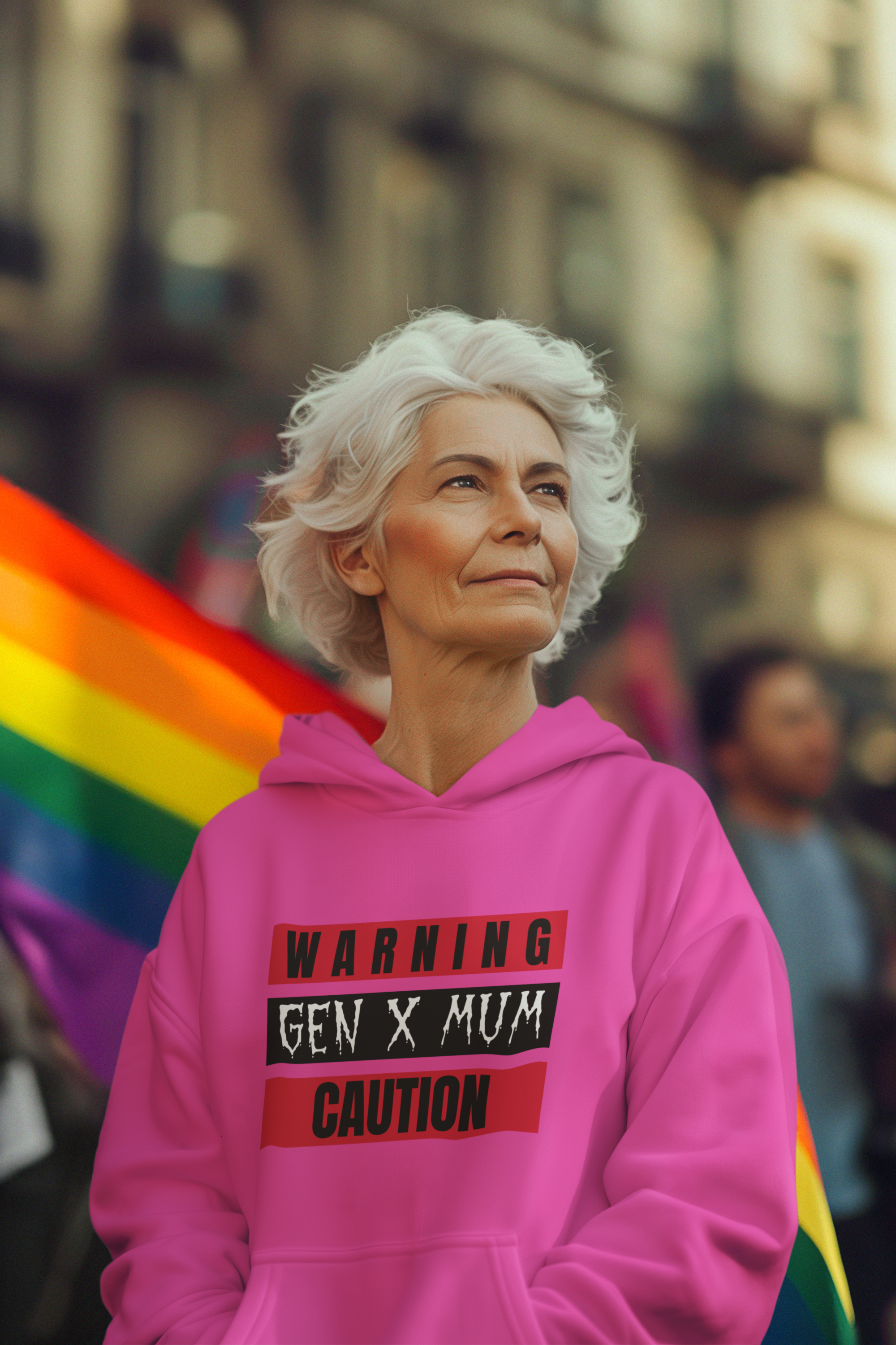 Gen X Mum Caution Hoodie, Unisex Sweatshirt, Warning Hoodie, Gift for Mothers, Casual Wear, Funny Sweatshirt