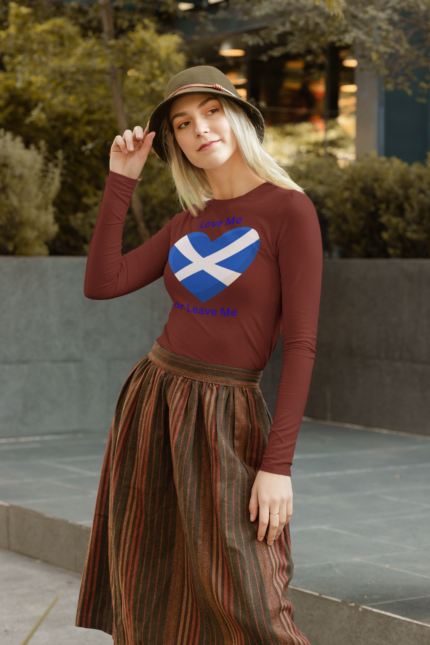 Scotland Love Long Sleeve Tee, Unisex Jersey Tee, Scottish Pride Shirt, Heart Tee, Gift for Him/Her, Casual Wear