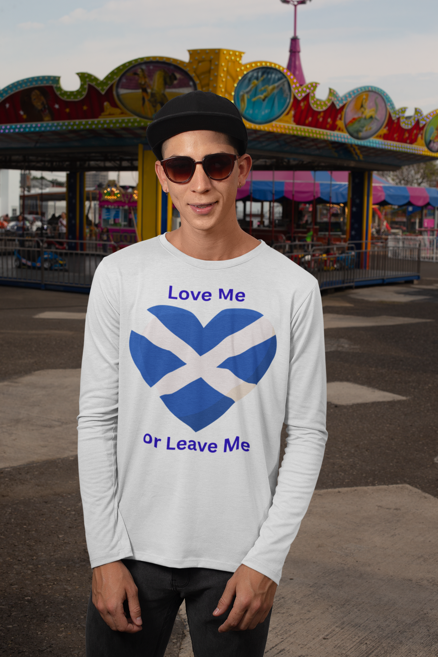 Scotland Love Long Sleeve Tee, Unisex Jersey Tee, Scottish Pride Shirt, Heart Tee, Gift for Him/Her, Casual Wear