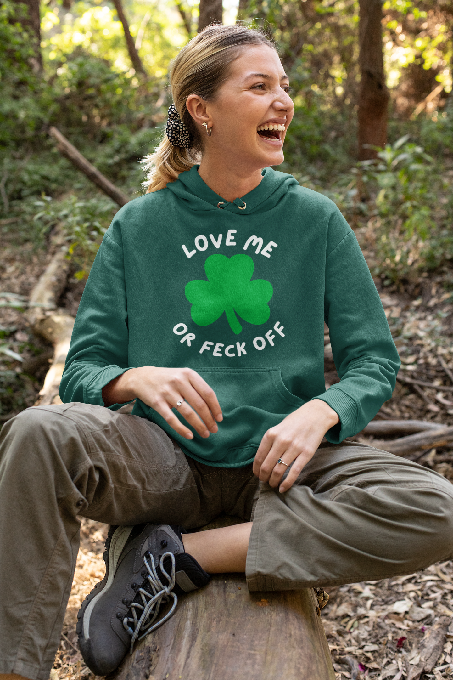 Unisex College Hoodie with Funny St. Patrick's Day Design, Cute Gift for Students, Party Wear, College Apparel, Yellow Sweatshirt