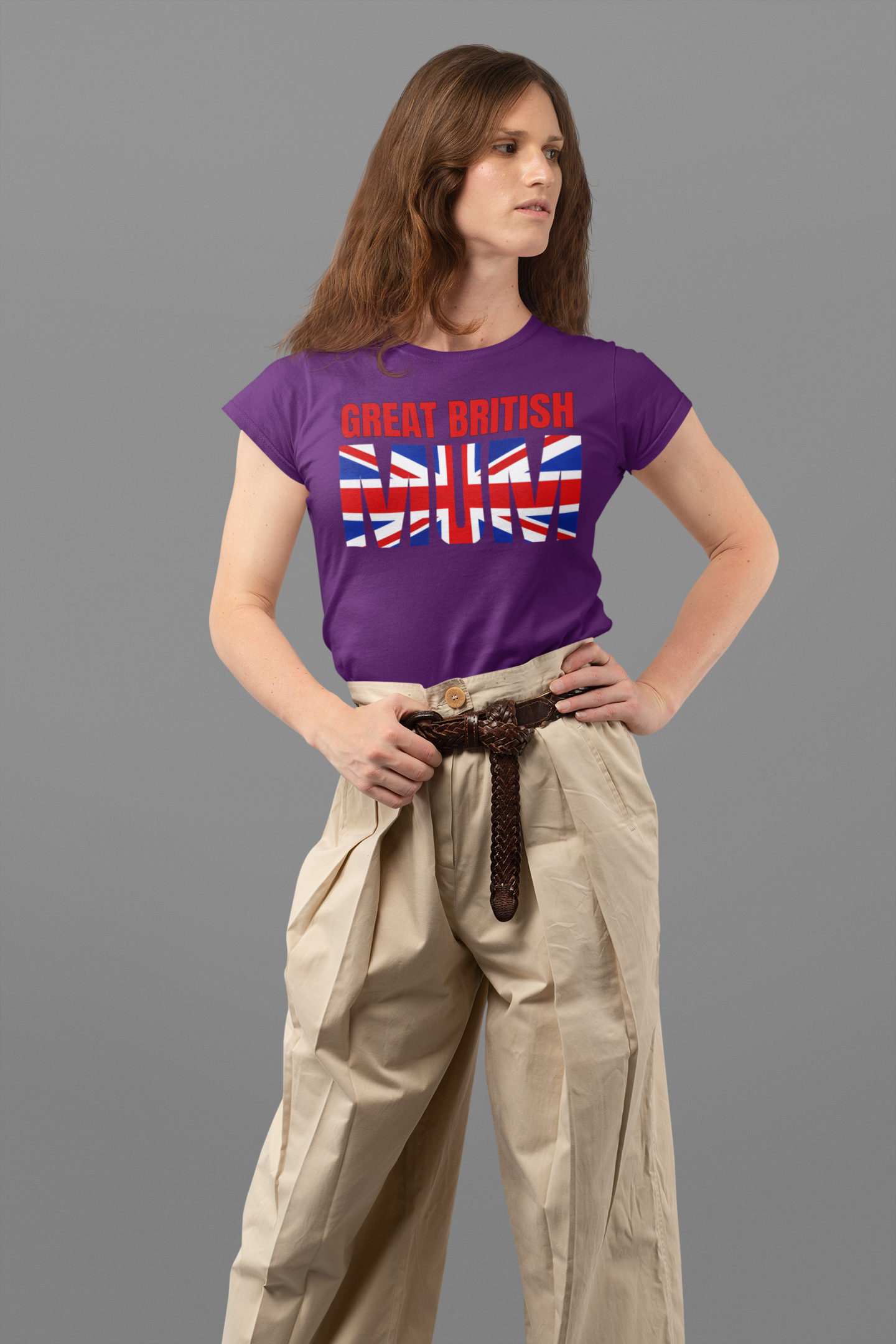 Great British Mum Tee - Unisex Heavy Cotton T-Shirt, Gift for Mother's Day, UK Pride Apparel, British Mum Gift, Casual Wear