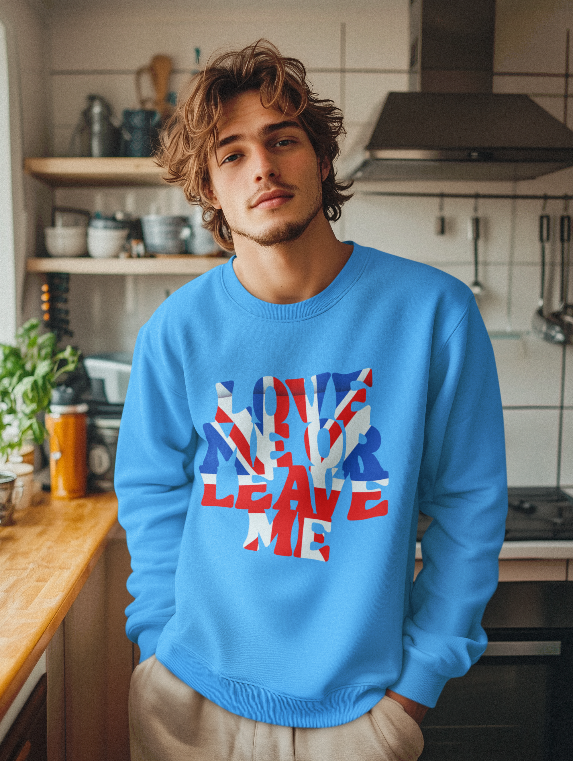 Union Jack Love Sweatshirt, British Pride, Unisex Clothing, Cozy Gift, Fall Fashion, Casual Wear, Travel Souvenir