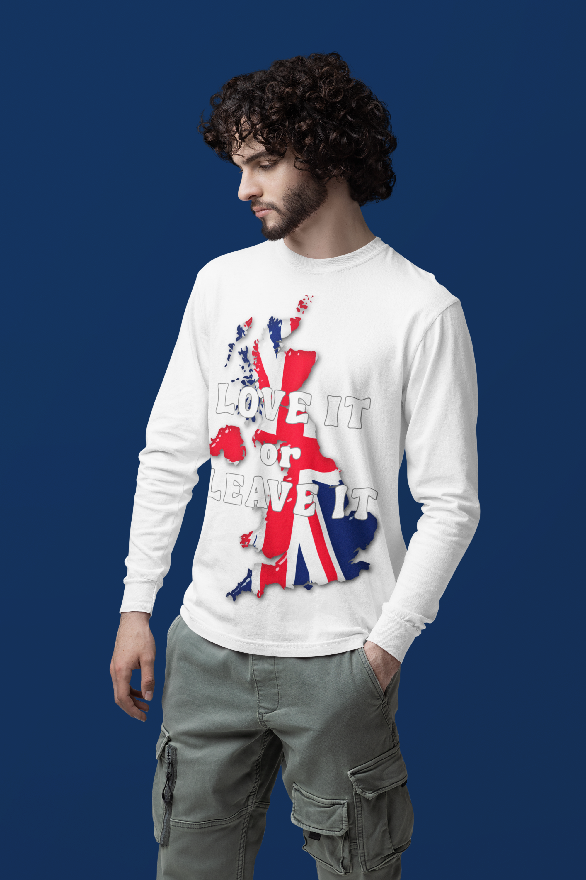 British Pride Long Sleeve Tee | Love It or Leave It T-Shirt, Unisex Apparel, UK Flag Shirt, Casual Gift, Festival Clothing