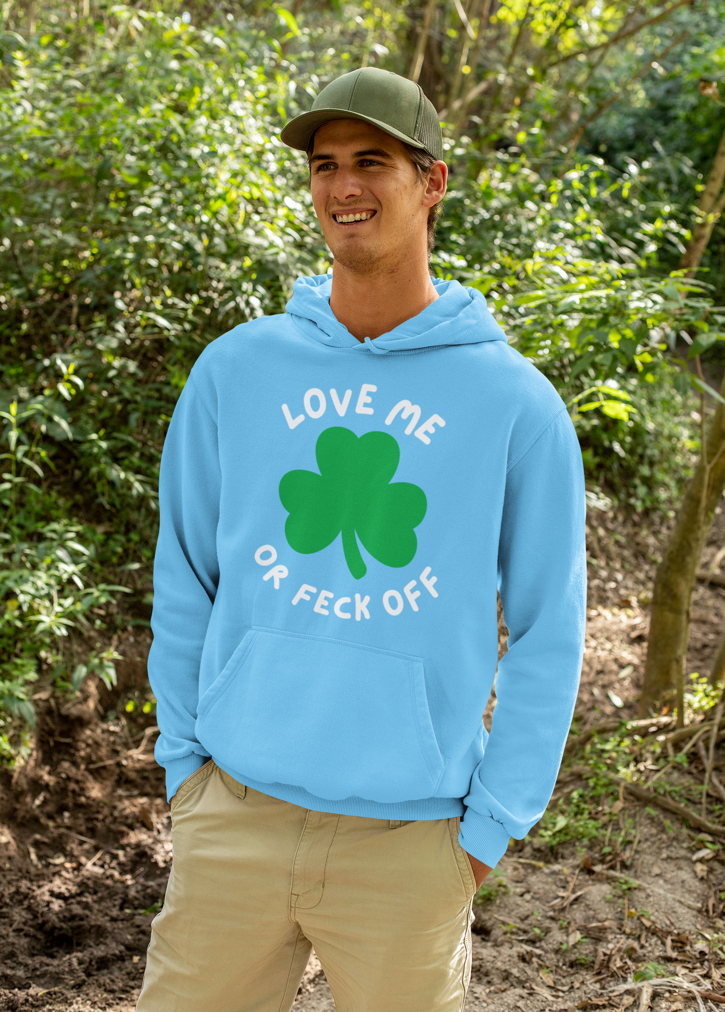 Unisex College Hoodie with Funny St. Patrick's Day Design, Cute Gift for Students, Party Wear, College Apparel, Yellow Sweatshirt