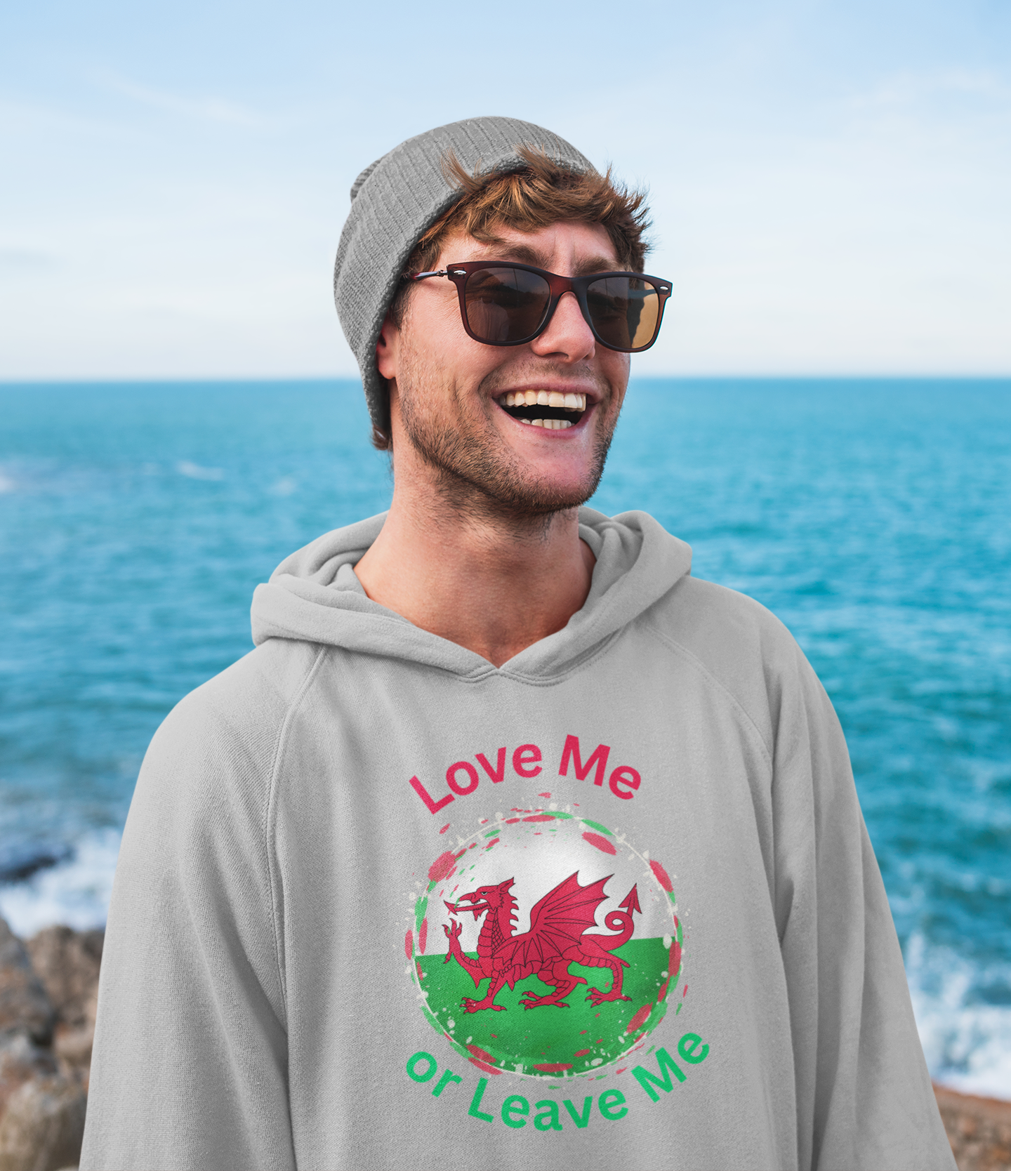 Welsh Pride Hoodie, Cozy College Sweatshirt, Unisex Hoodie, Love Me or Leave Me Apparel, Casual Gift for Students