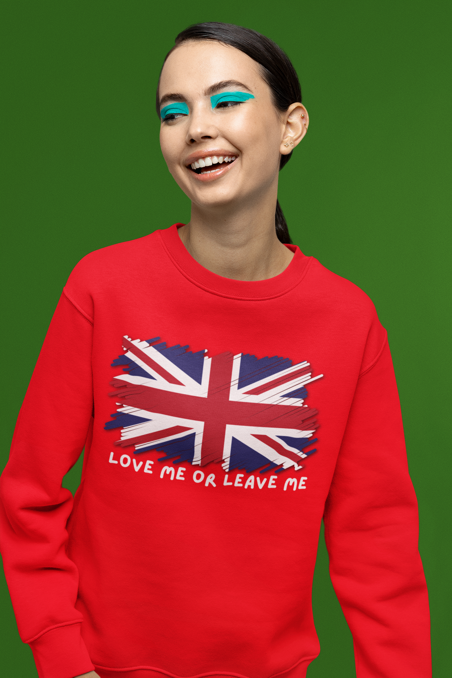 Union Jack Sweatshirt - Love Me or Leave Me, UK Pride Gift, Cozy Casual Wear, Unisex Fashion, Great for Travel