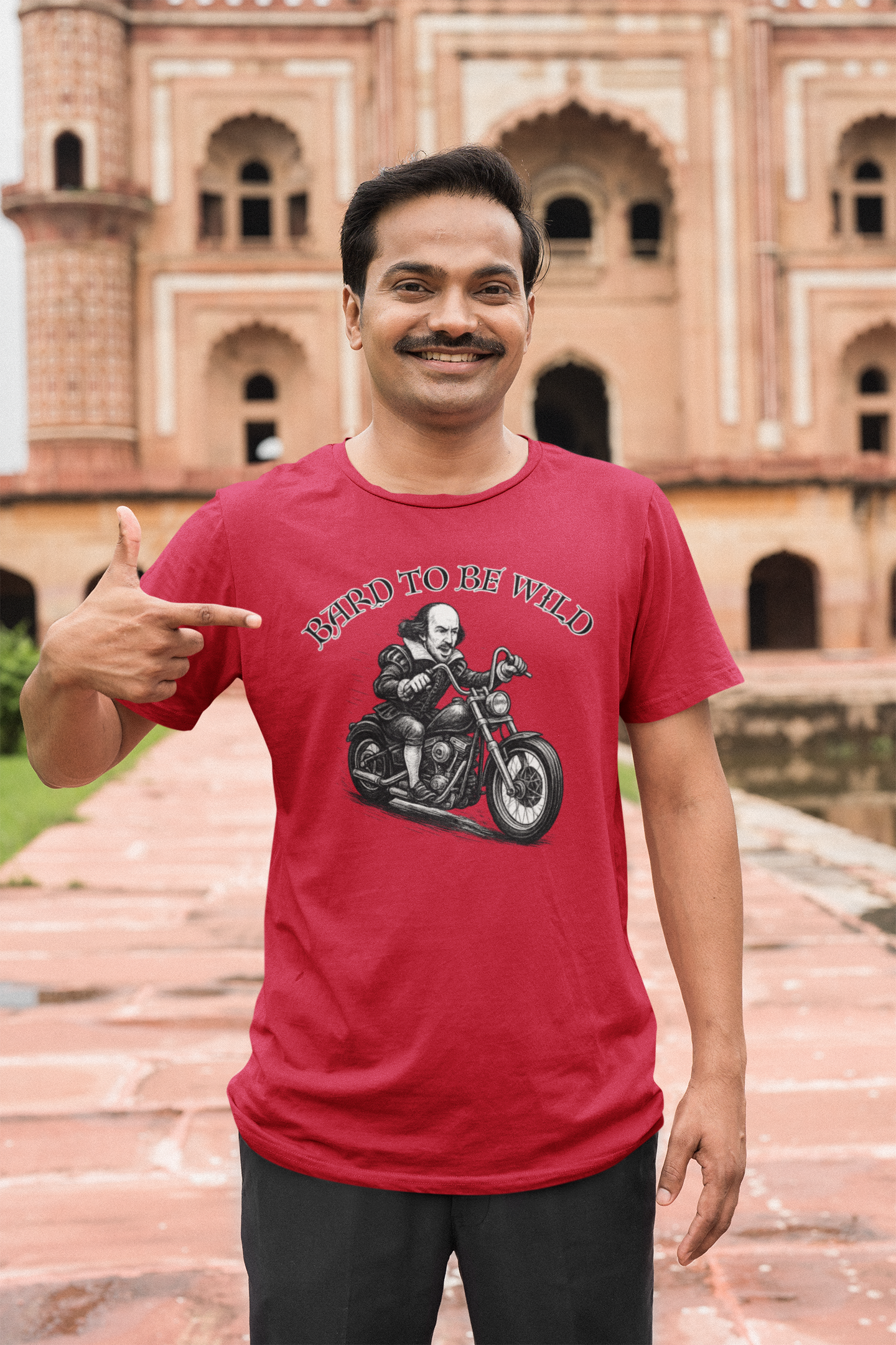 Bard to Be Wild Unisex Heavy Cotton Tee, Funny Motorcycle Shirt, Biker Tee, Gift for Dad, Casual Wear