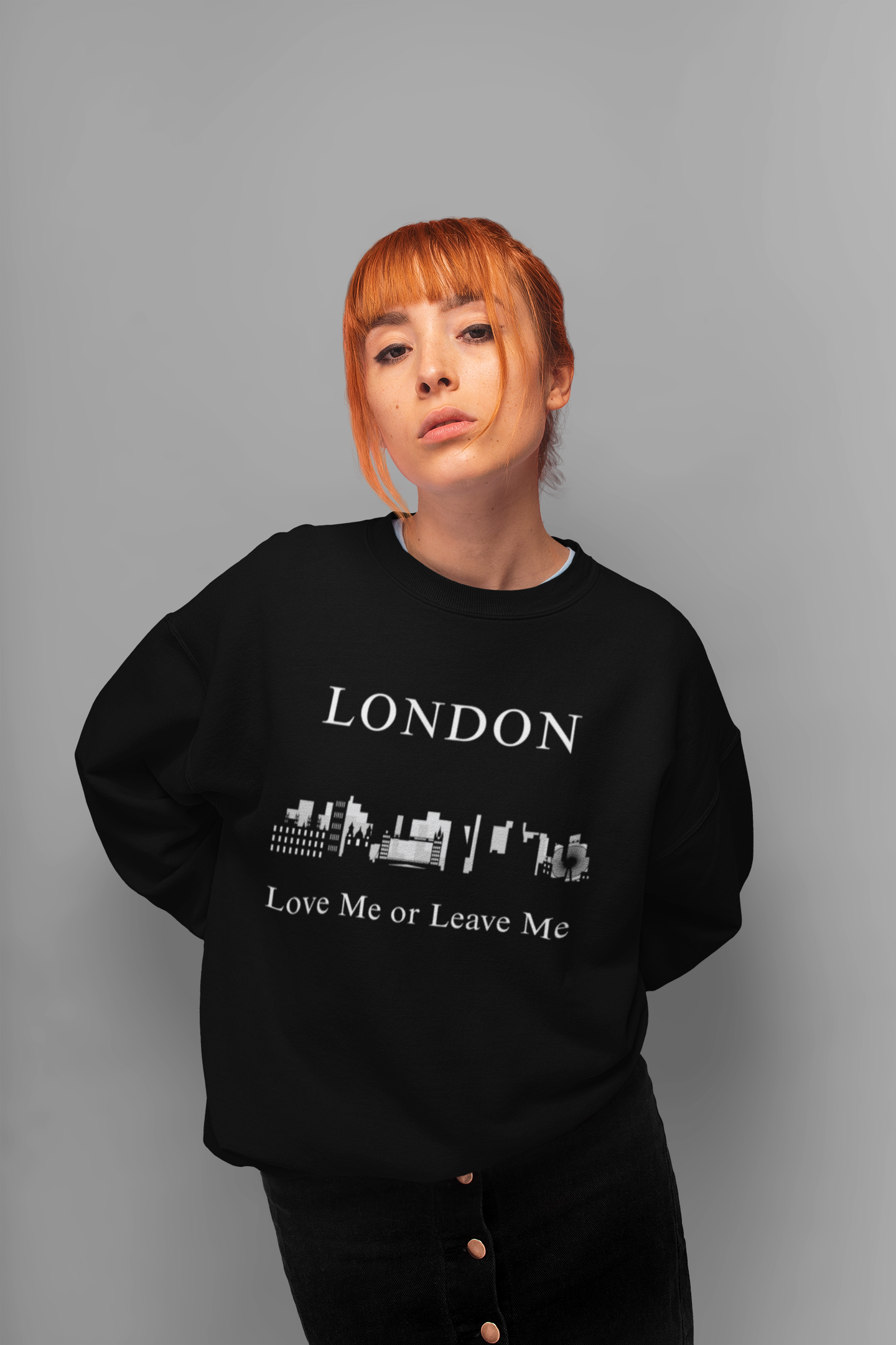 London Skyline Sweatshirt - Love Me or Leave Me, Unisex Cozy Top, City Lover Gift, Travel Souvenir, Cool Casual Wear