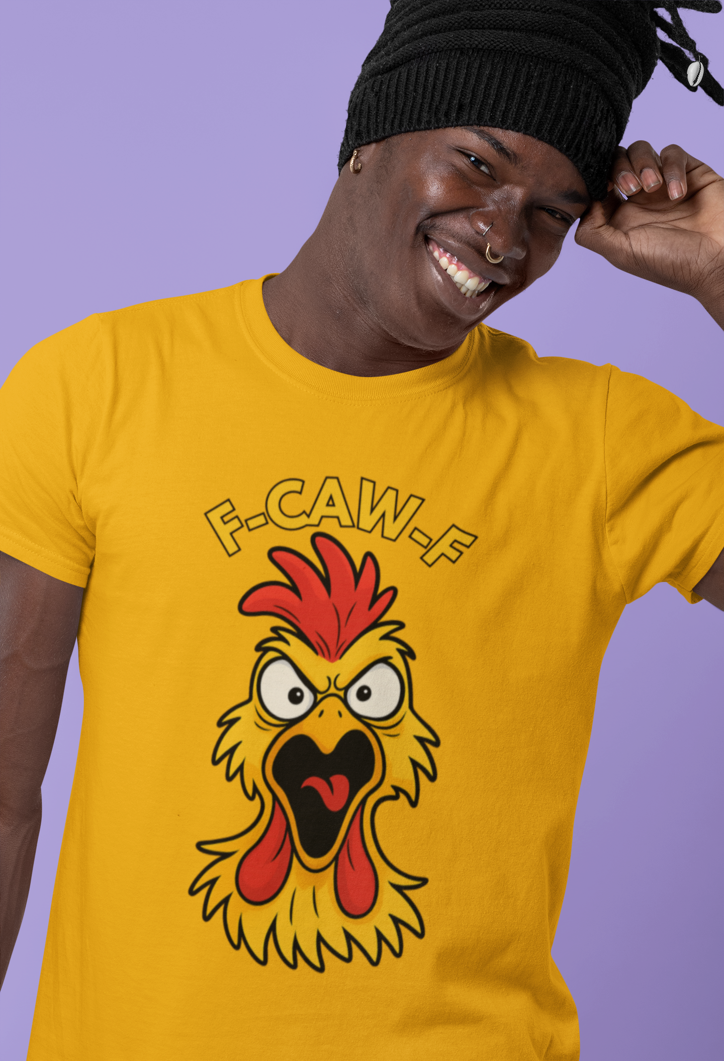 F-Caw-F Funny Chicken Tee for Poultry Lovers, Humor T-Shirt, Gift for Chicken Enthusiasts, Animal Rights, Casual Wear, Farmhouse Style