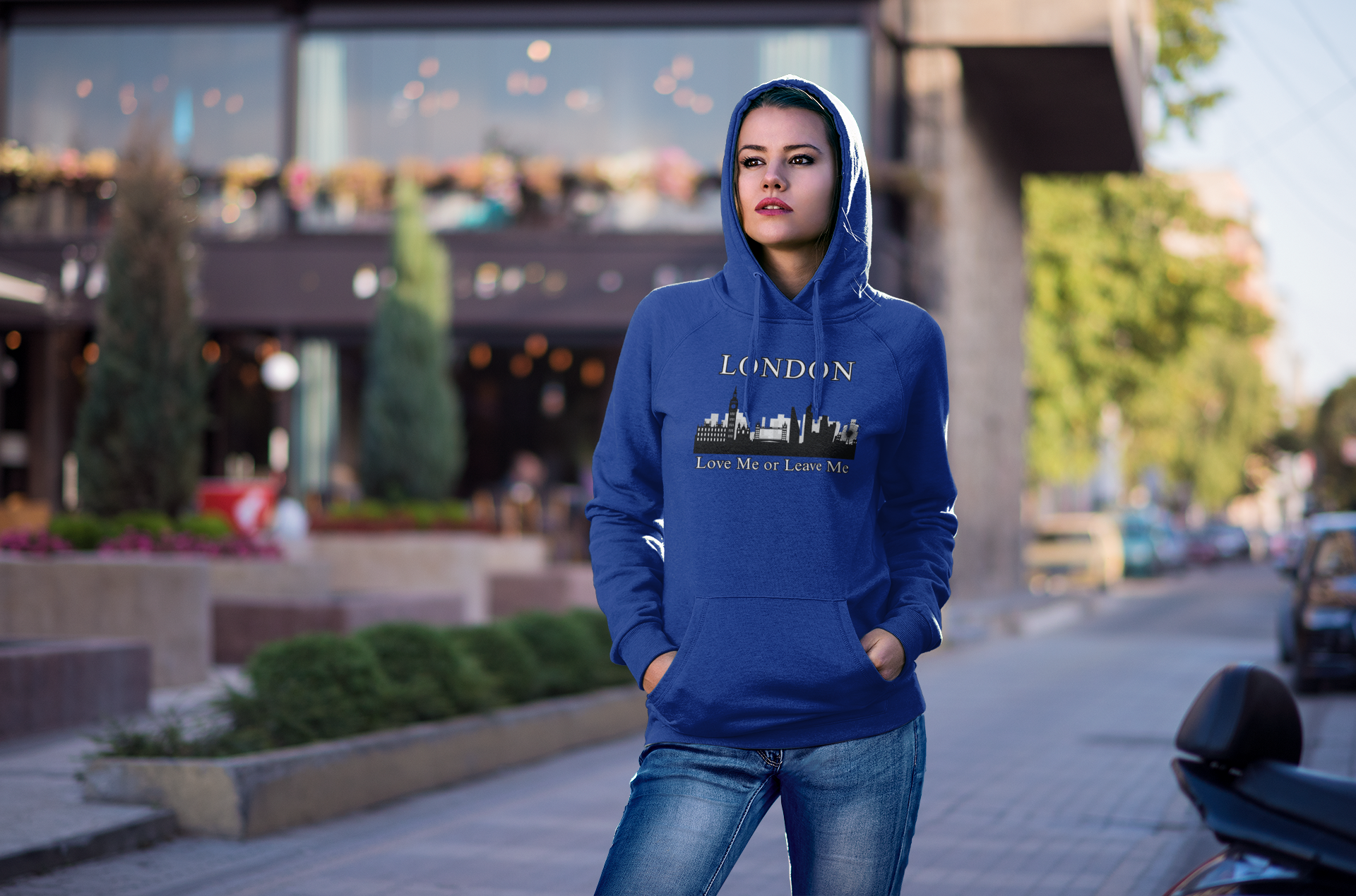London Skyline Hoodie: Love Me or Leave Me, Sweatshirt for Travelers, Gifts for City Lovers, Cozy Unisex Pullover, Casual Fashionwear