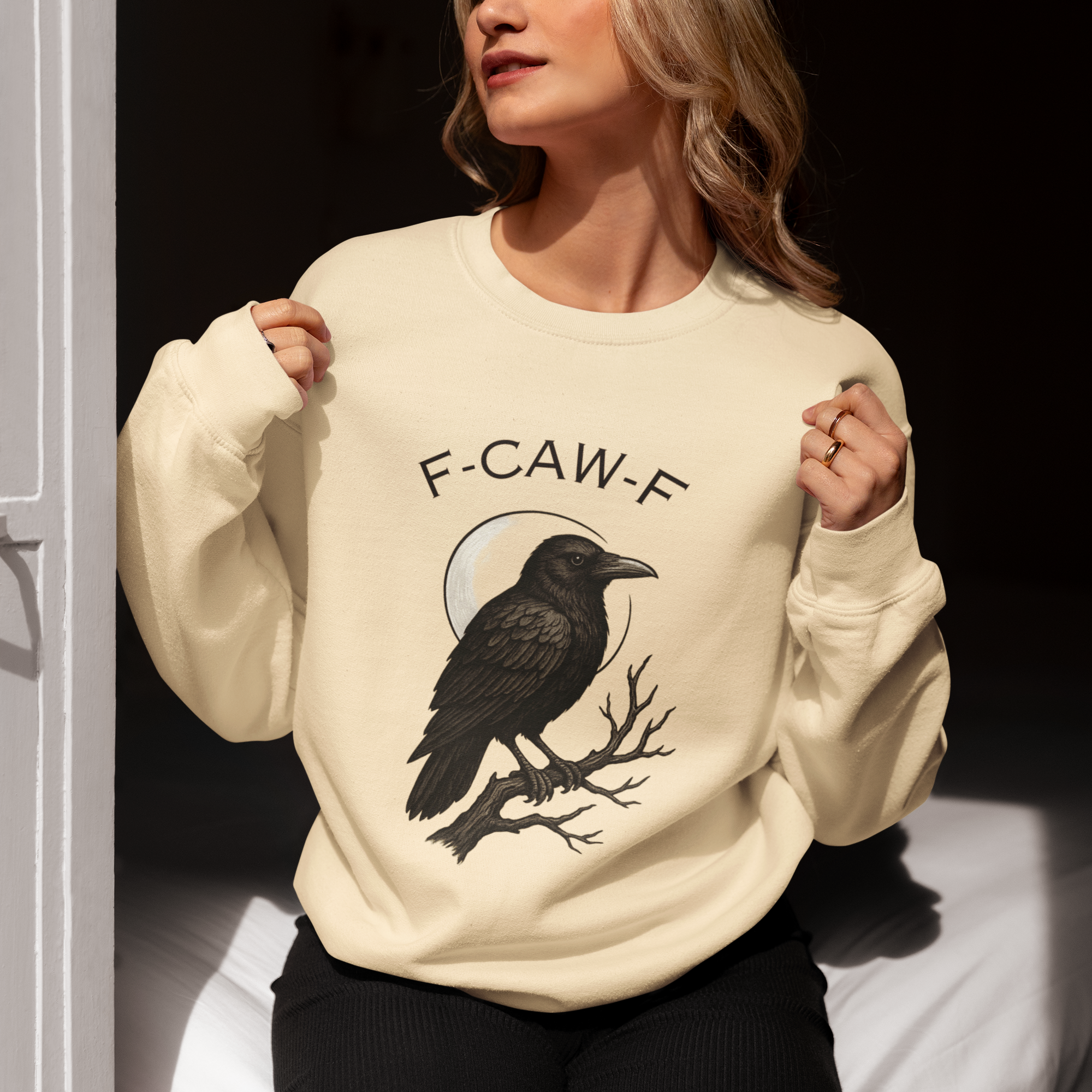 Mystical Raven Sweatshirt - Fall Fashion, Casual Loungewear, Unique Gift, Halloween Apparel, Unisex Style