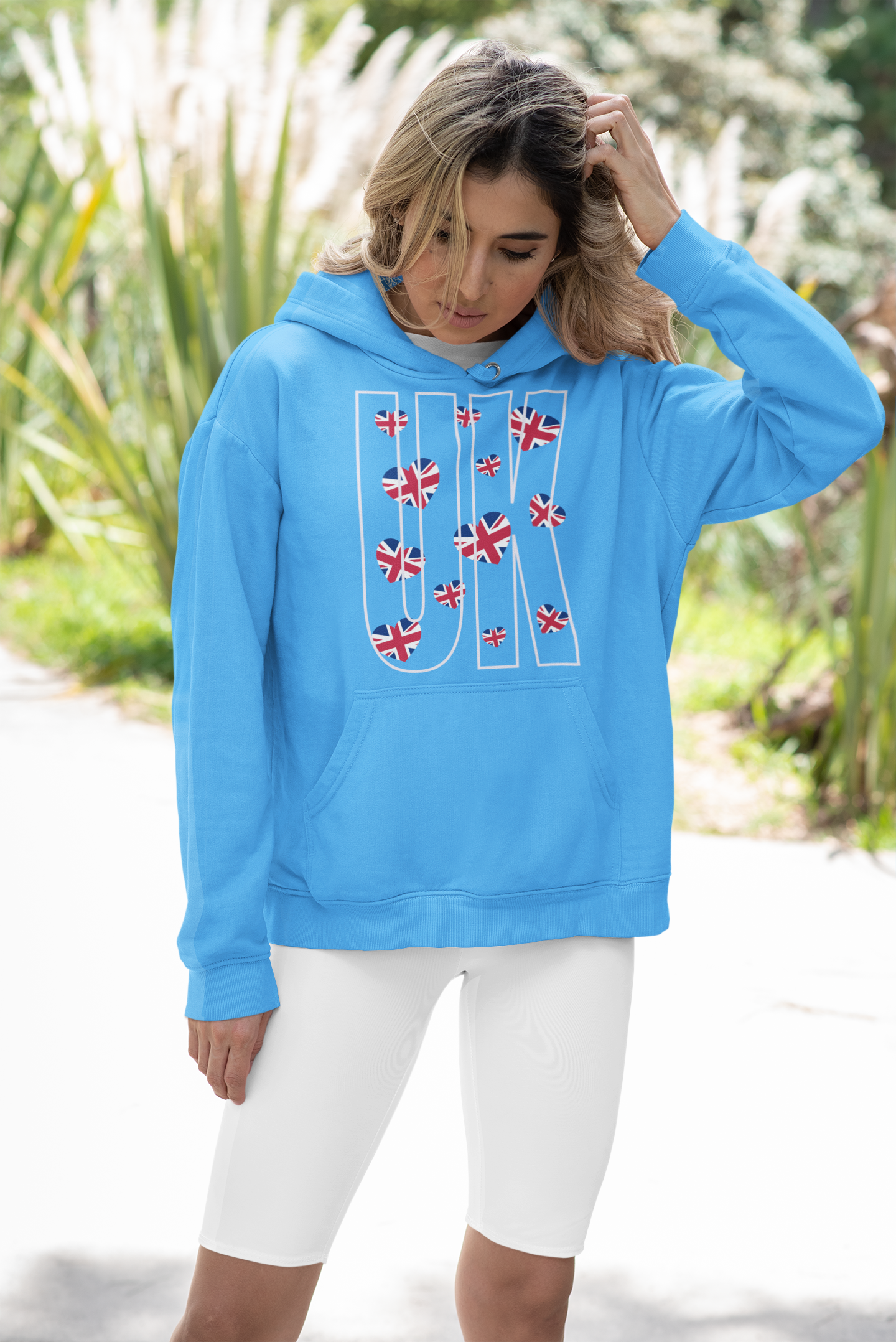 British Hearts Unisex College Hoodie, Cute Hoodie, Gift for Students, Cozy Sweatshirt, School Spirit Wear, Casual Fashion