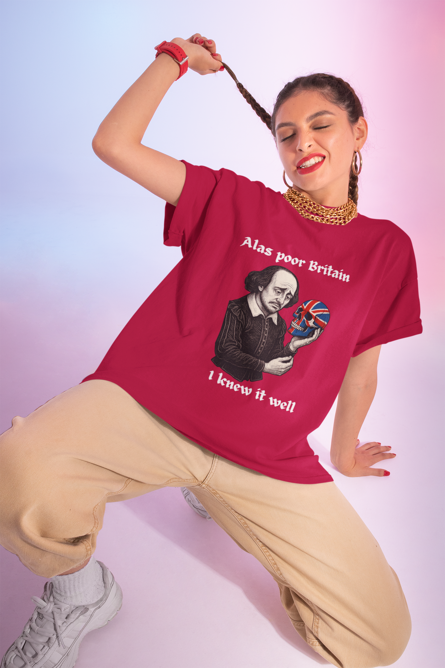 Edgy Shakespearean Tee, British Culture Shirt, Graphic Novelty Top, Literary Fan Gift, Casual Daily Wear